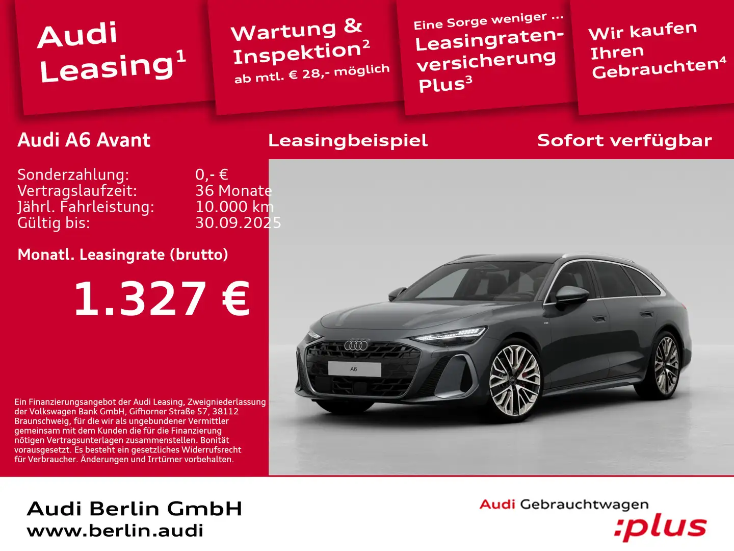 Audi A6 TFSI quattro S tronic Grau - 1