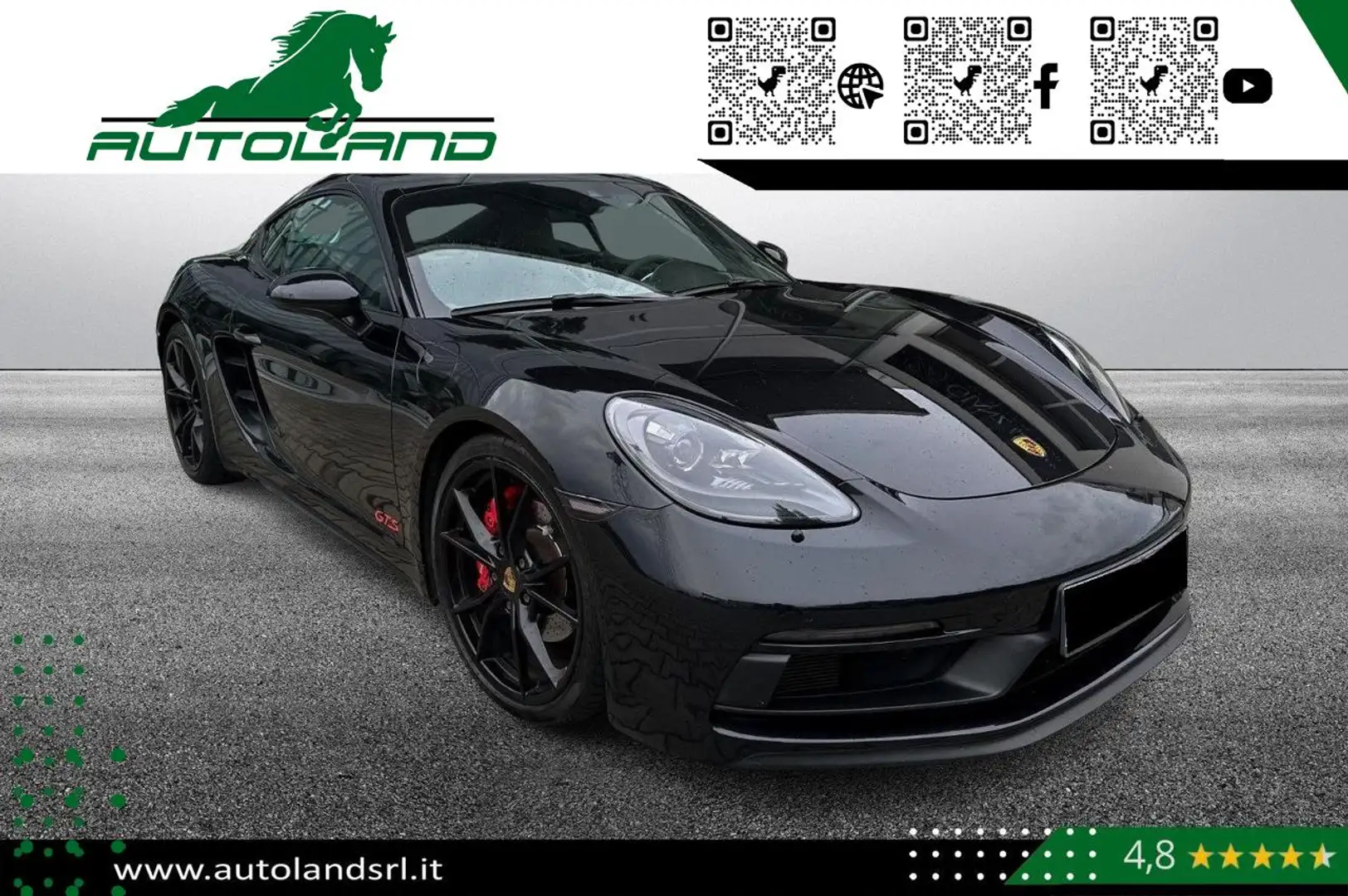 Porsche Cayman 718 GTS  2.5  366Cv Zwart - 2