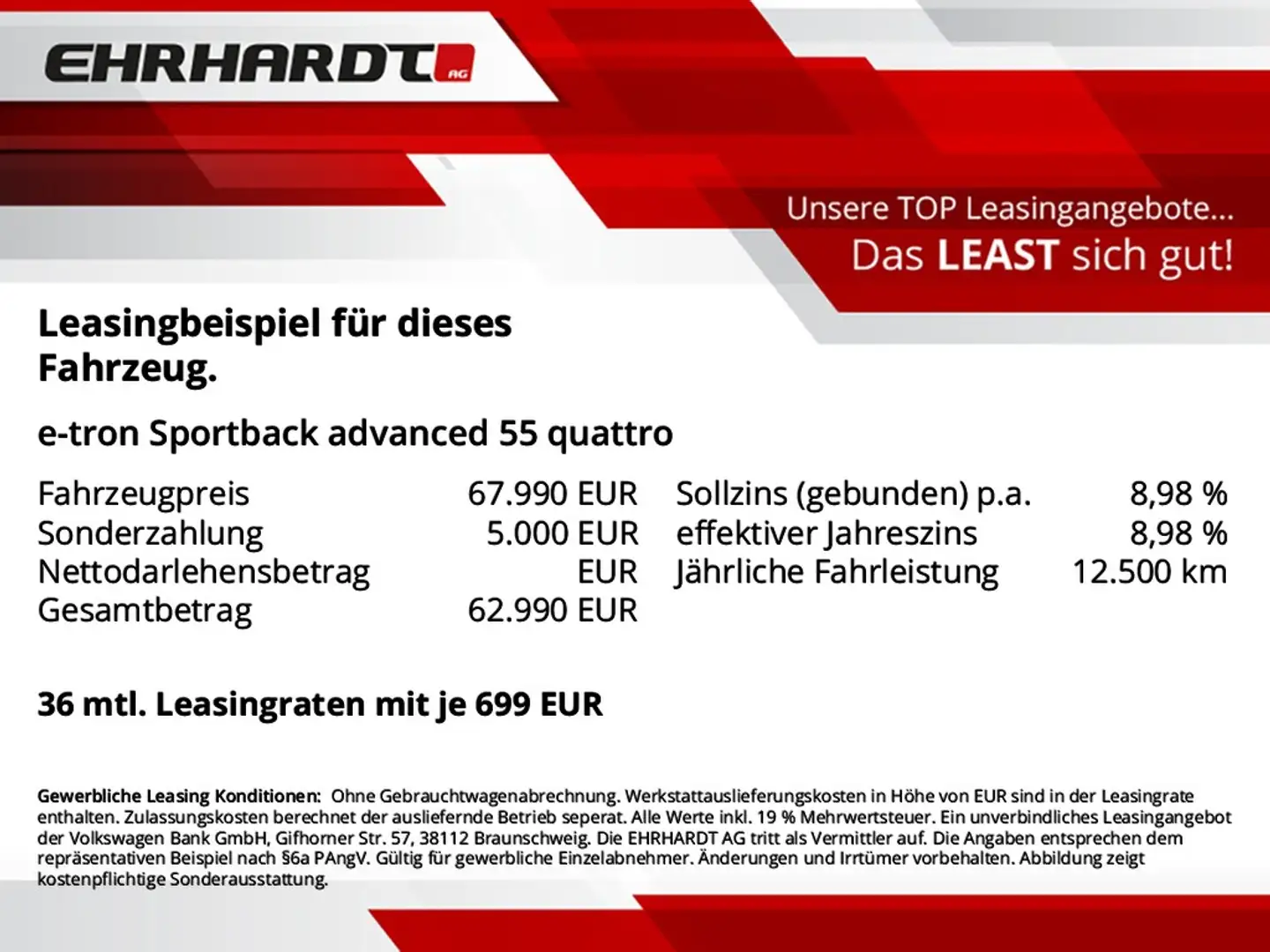 Audi e-tron  Sportback advanced 55 quattro advanced *MATRIX... Blanc - 2