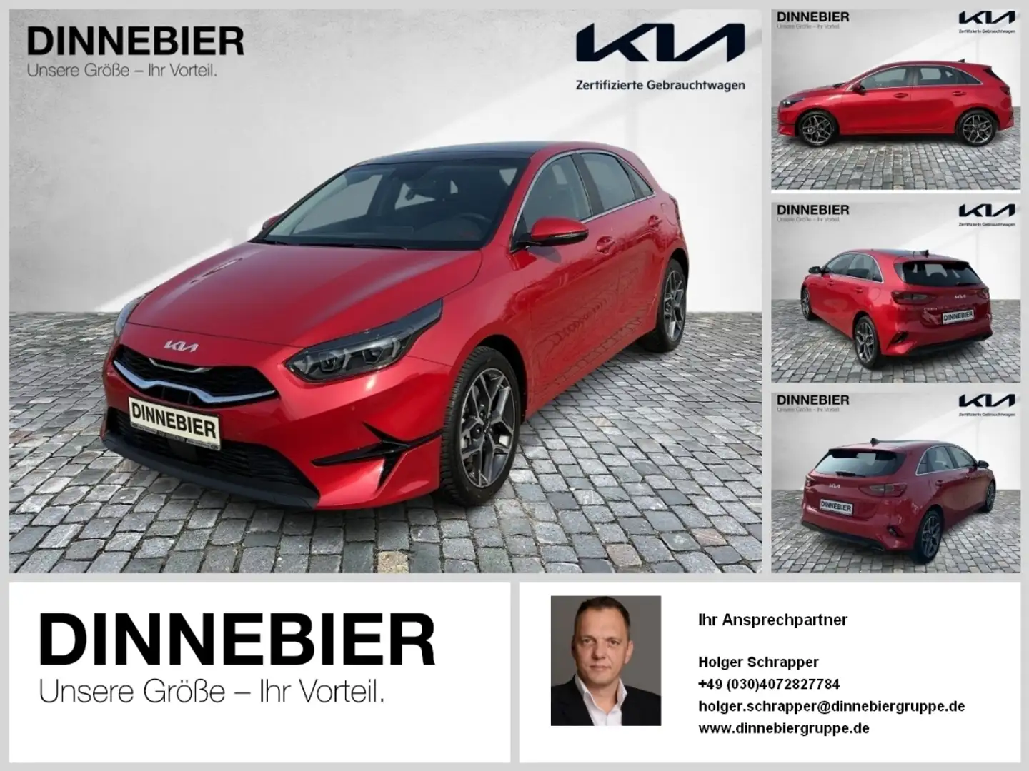 Kia Ceed / cee'd Ceed Spirit LED+Glasdach+Kamera+Navi+Keyless Rot - 1