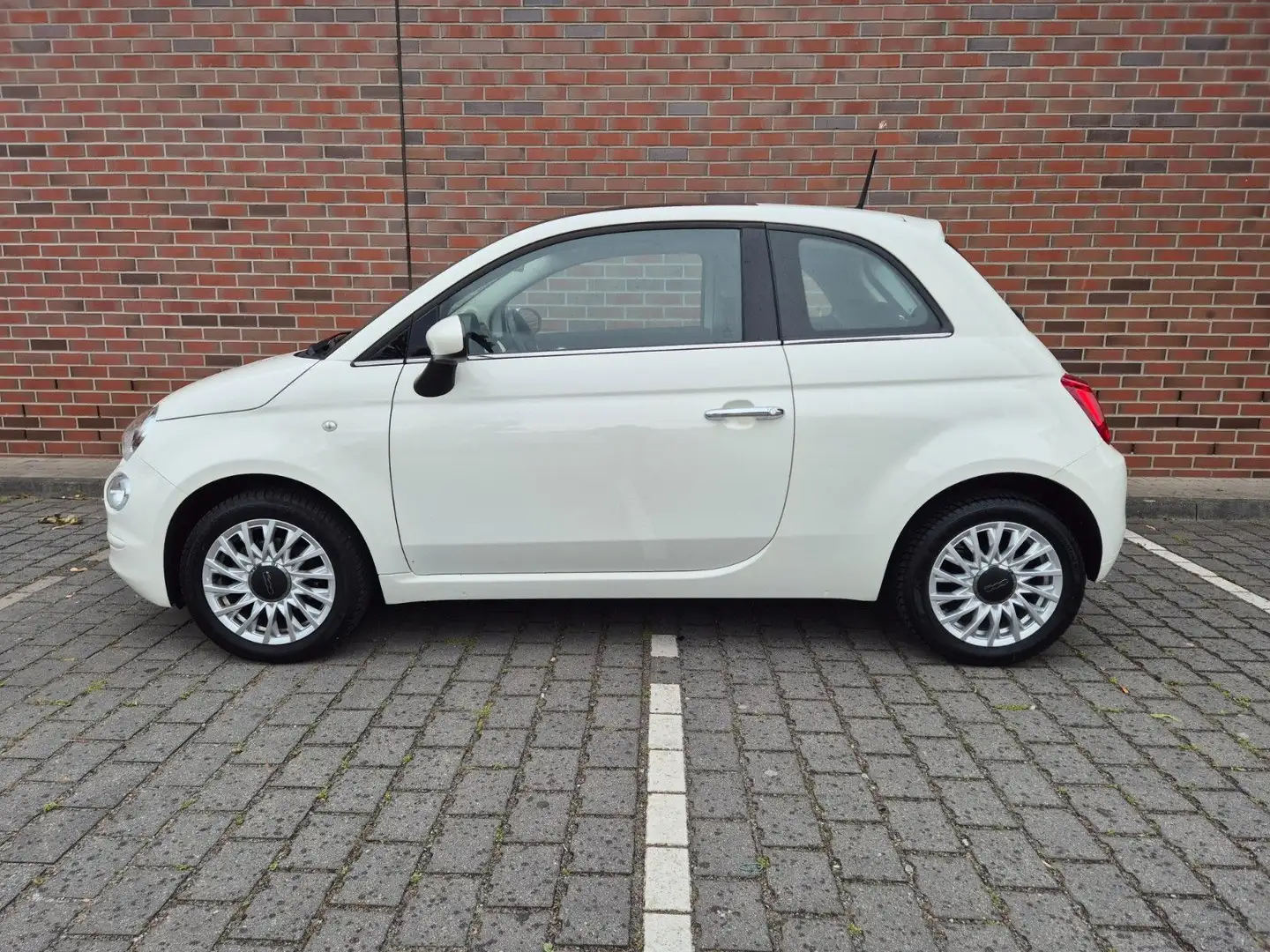 Fiat 500 TEMPOMAT - PANORAMADACH - SCHECKHEFT Weiß - 2