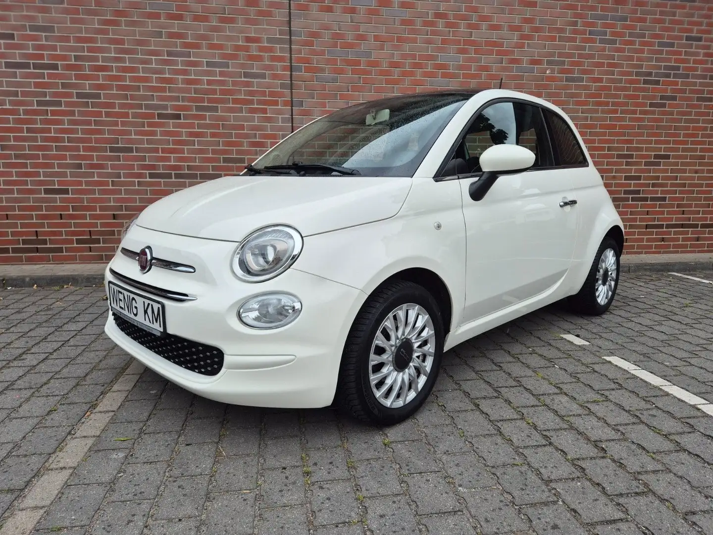 Fiat 500 TEMPOMAT - PANORAMADACH - SCHECKHEFT Weiß - 1