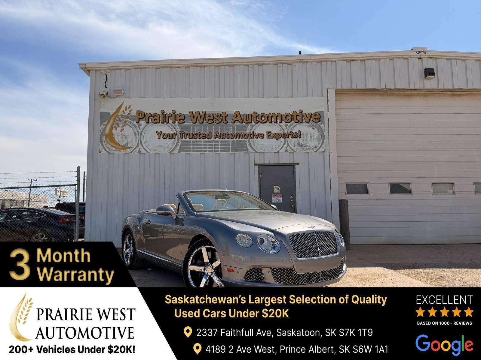 2012 Bentley Continental GT AWD| LOW KM|No Accident |Memory Seat