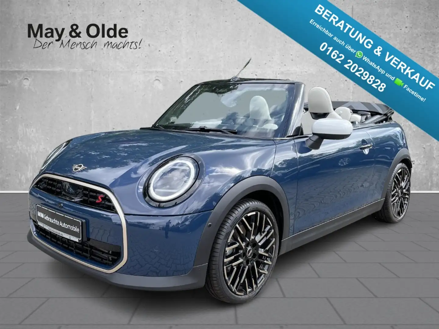 MINI Cooper S Cabrio HUD Navi Memory Sitze HarmanKardon LED Kurvenlicht Blau - 1