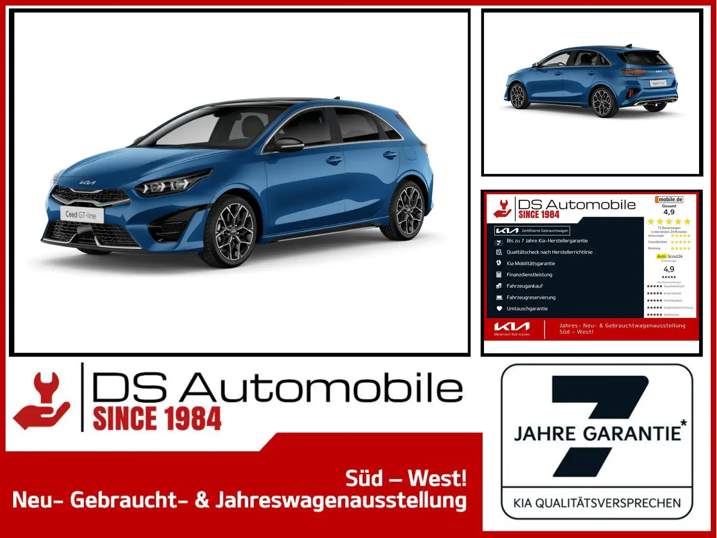 Kia Ceed / cee'd 1.5T GT-Line |Technologie-Paket Blauw - 1