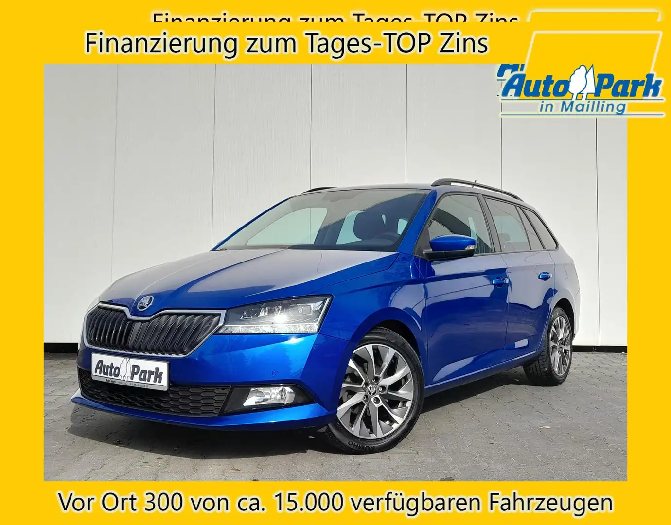 Skoda Fabia 1.0 TSI Best of NAVI~APP~LED~SHZ~2xPDC~DAB Bleu - 1