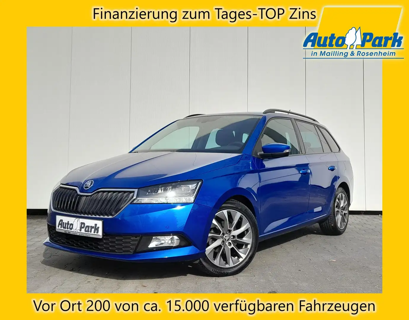 Skoda Fabia 1.0 TSI Best of NAVI~APP~LED~SHZ~2xPDC~DAB Bleu - 2