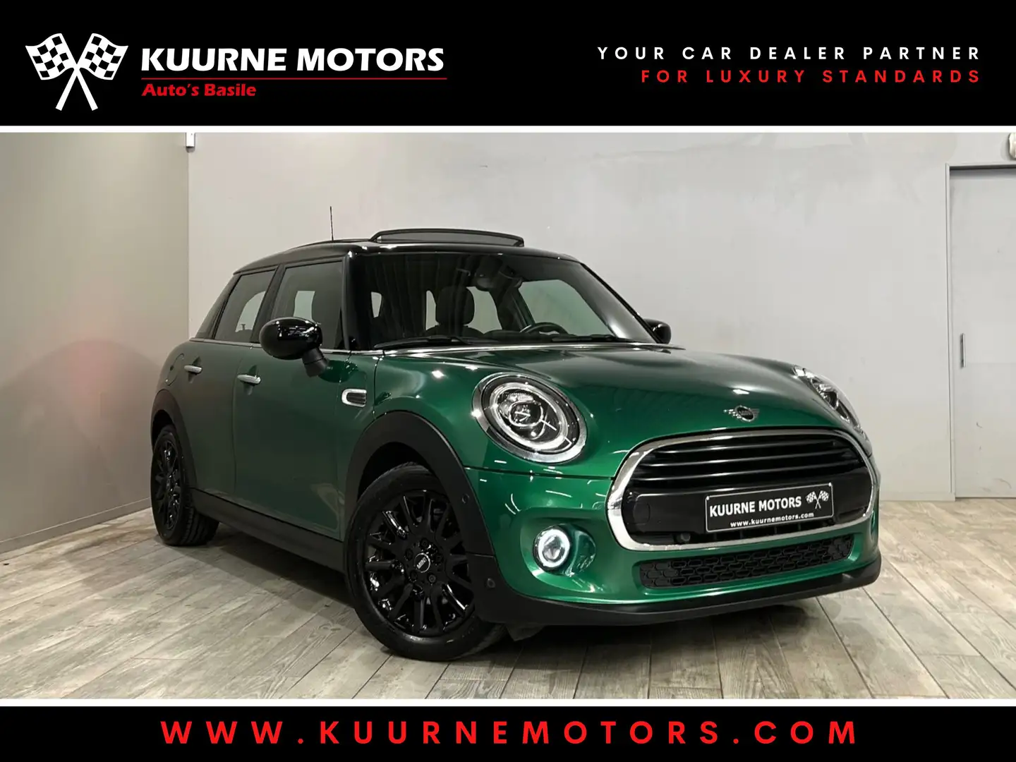 MINI Cooper 1.5i 5d. Alu16"/Pano/Gps/Airco/Pdc *1j garantie* Vert - 1