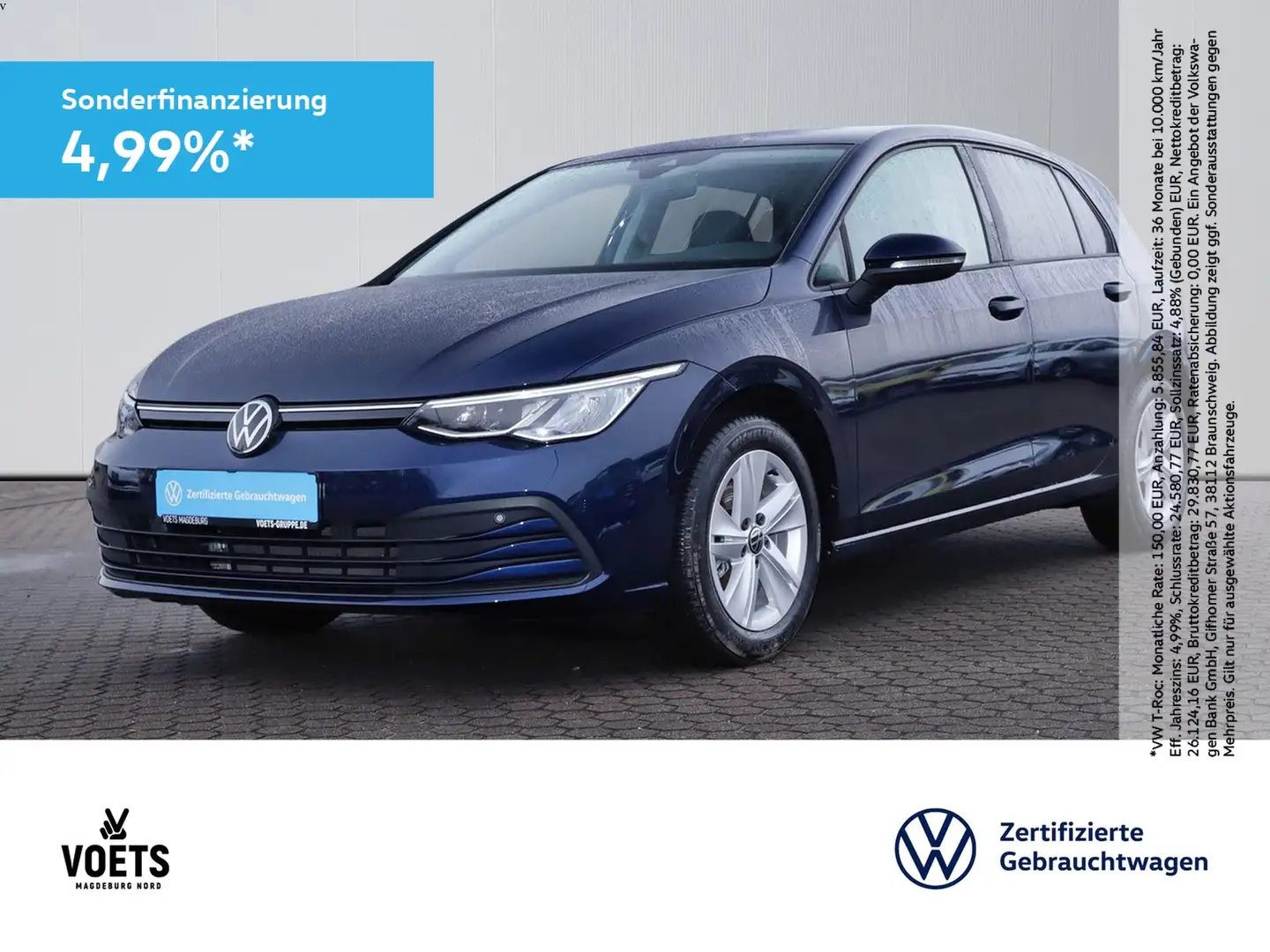 Volkswagen Golf 1.5eTSI LIFE LED+Navi+Sitzhzg.+PDC Azul - 1