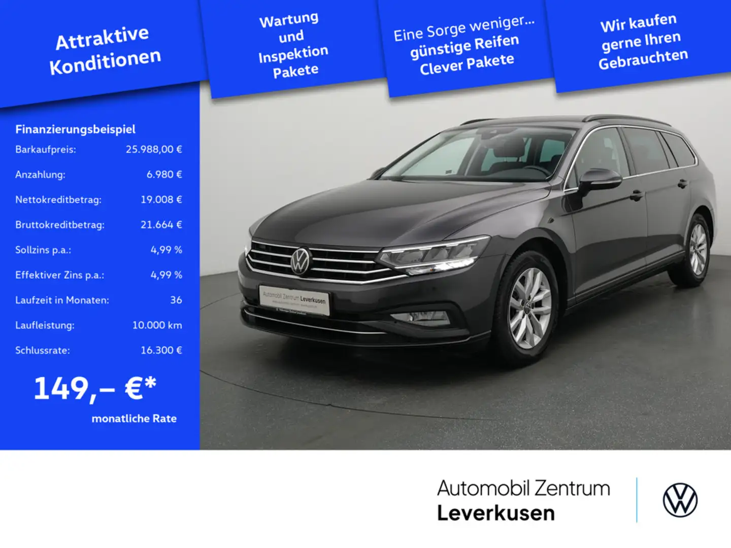 Volkswagen Passat Variant Business DSG CARPLAY PDC AHK ACC Schwarz - 1