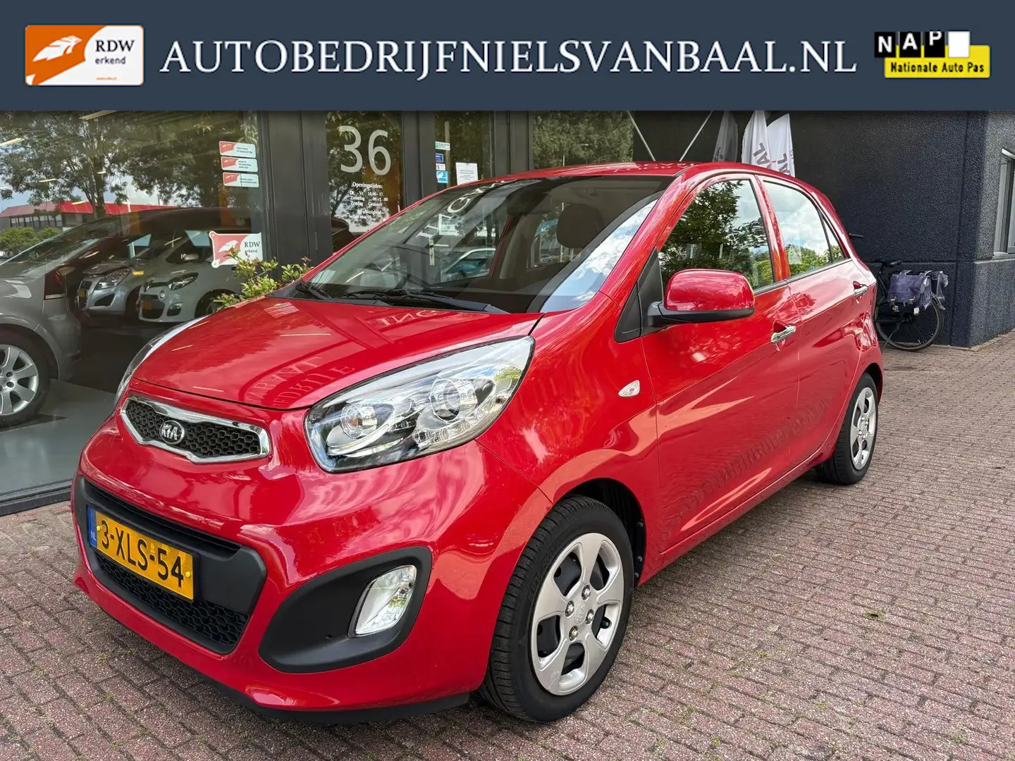 Kia Picanto 1.0 CVVT BusinessLine 21Dkm NAP/Airco/5Drs/Apple Rood - 1