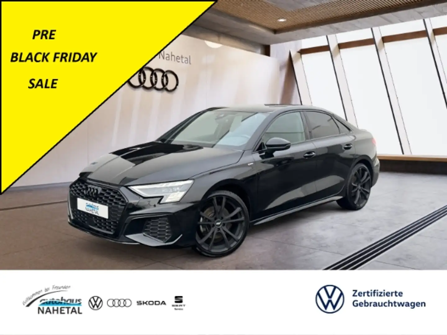 Audi A3 Limo 35 TFSI S-LINE(2x) MATRIX-LED NAVI+ 19''LM AC Schwarz - 1