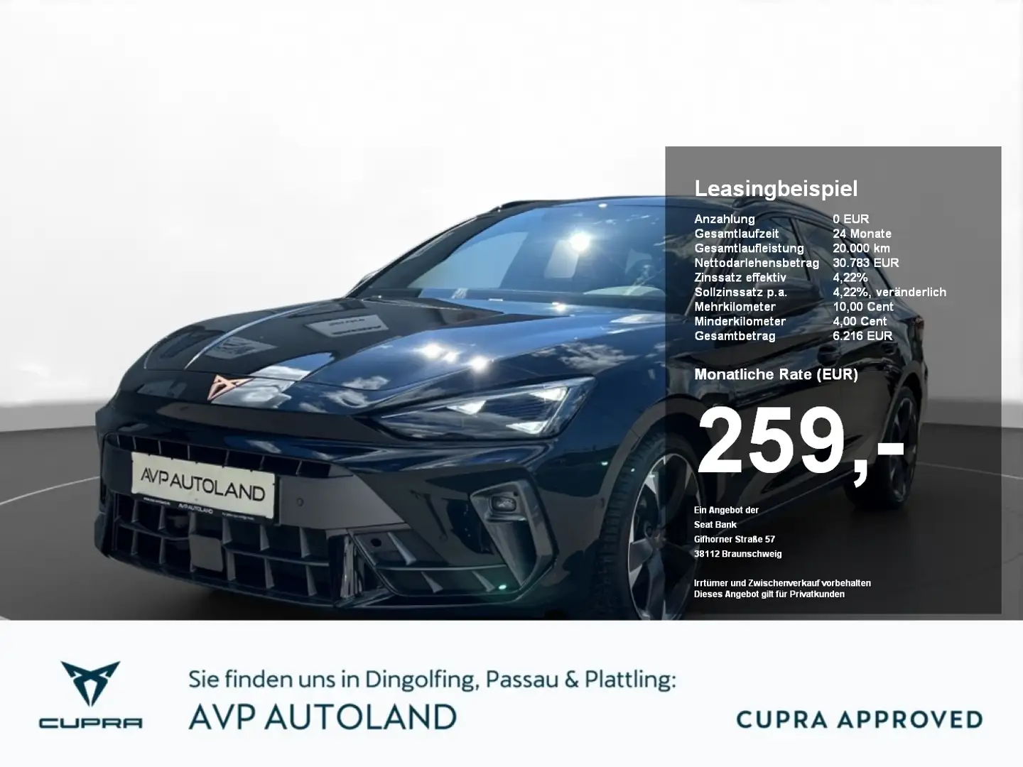 CUPRA Leon Sportstourer 1.5 eTSI DSG Facelift | NAVI Negru - 1
