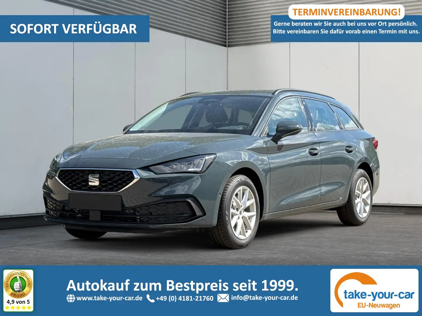 SEAT Leon Sportstourer Style DSG+KAMERA+ACC+SHZ+KLIMA+FUL... Albastru - 1