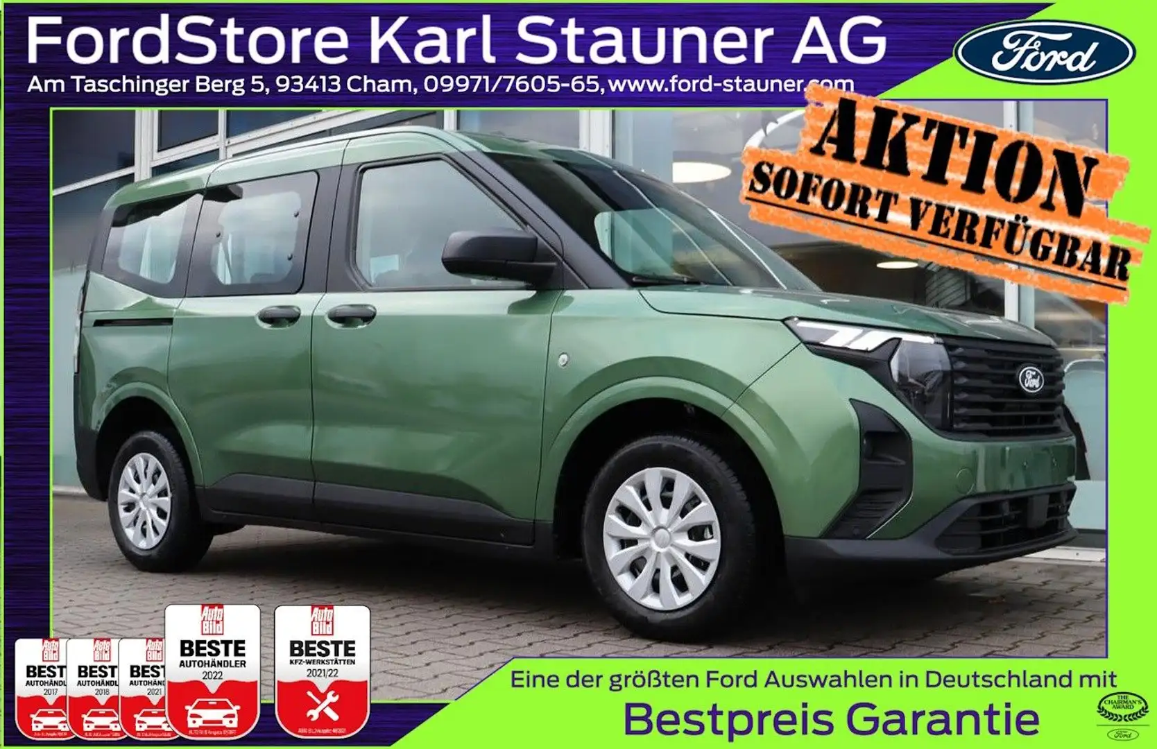 Ford Tourneo Courier Fahrerassistenz Klima 4,99% FIN* Zöld - 1