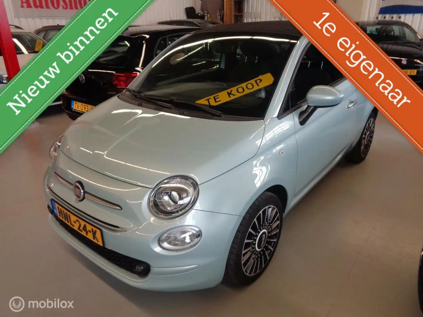 Fiat 500C 1.0 Hybrid Launch Edition/Airco/16''Lm velgen/Half Green - 1