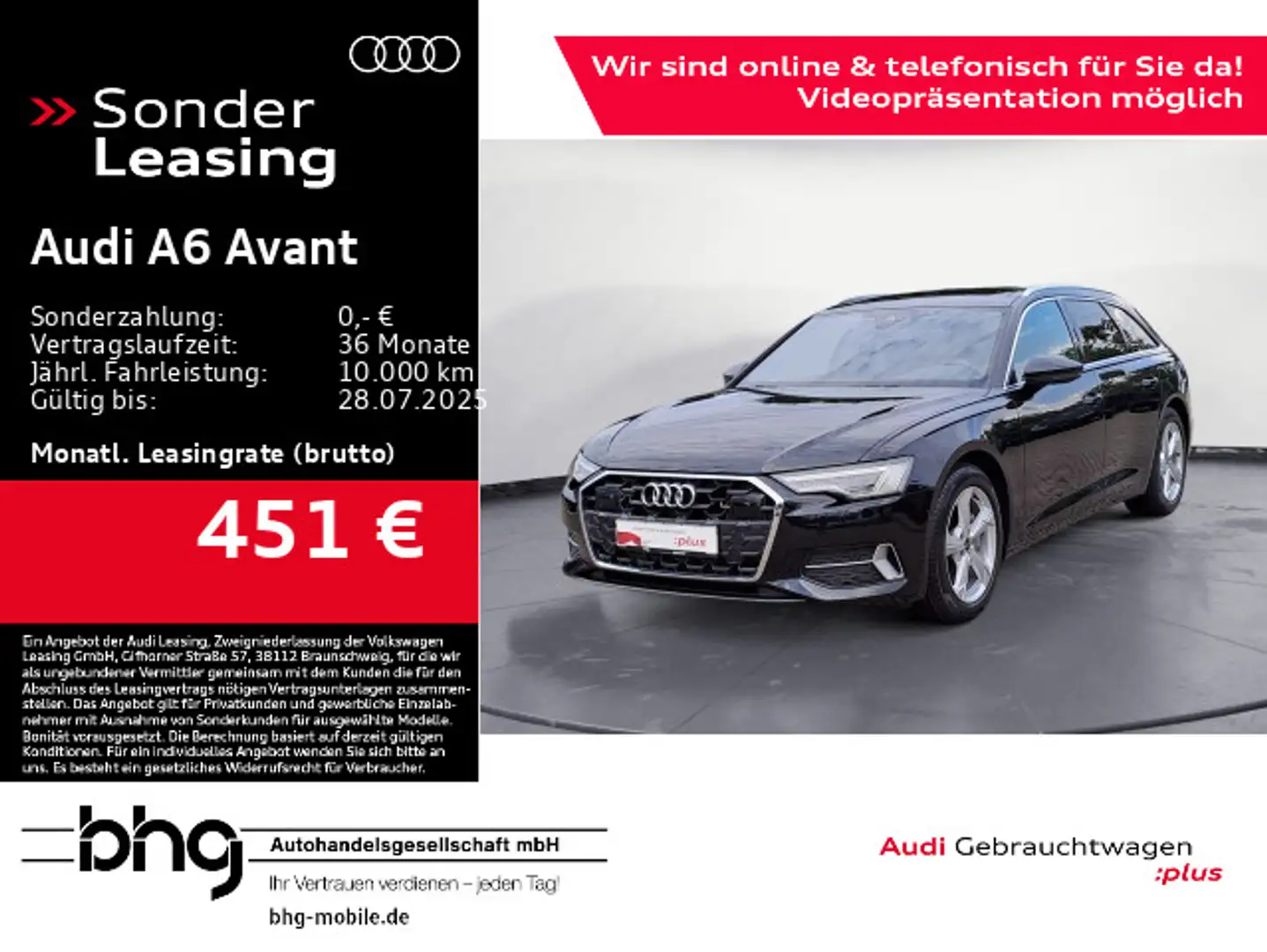 Audi A6 40 TDI quattro S tronic advanced Schwarz - 1