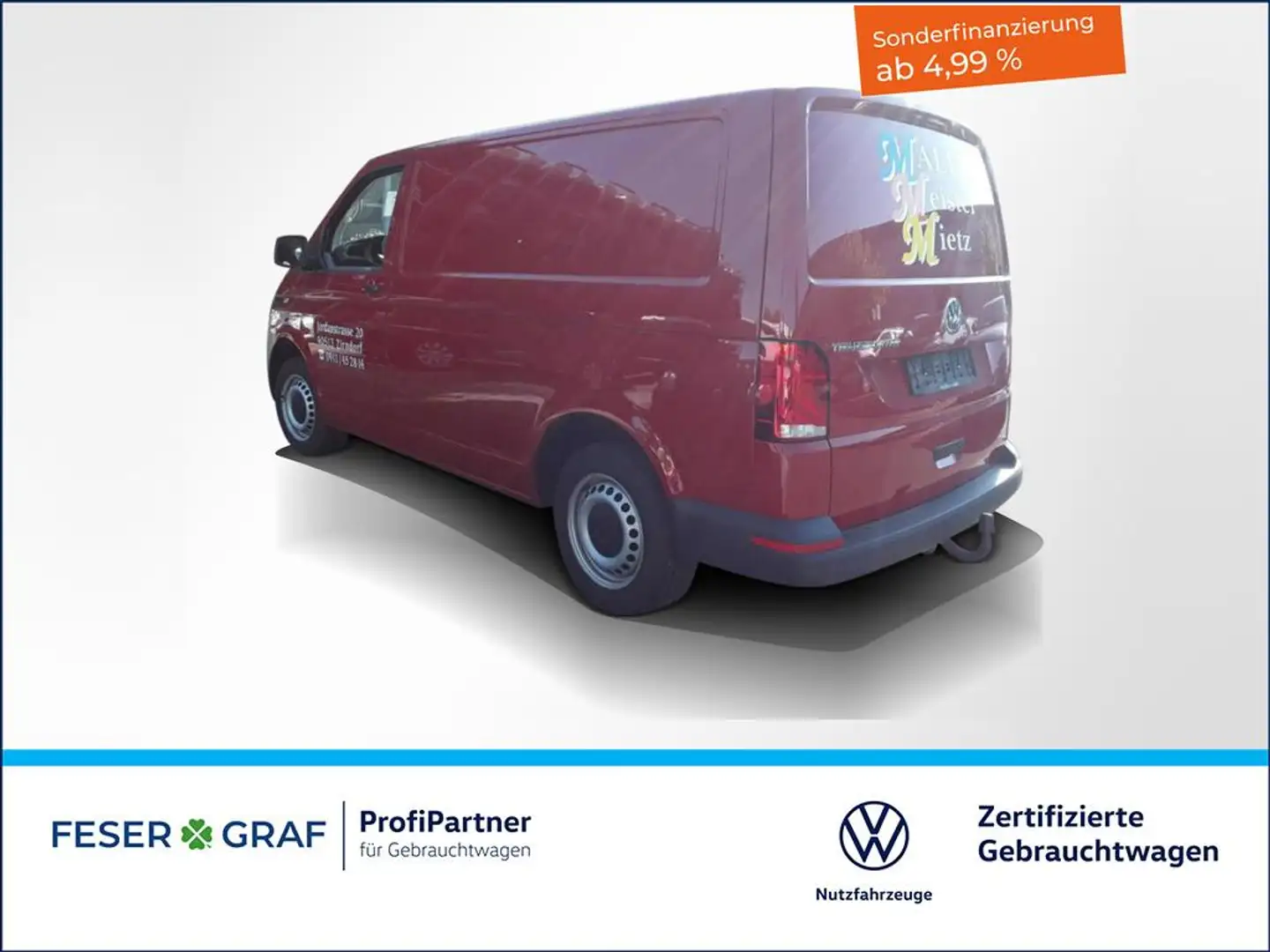 Volkswagen T6.1 Transporter 6.1 Kasten 2.0TDI AHK PDC Rückfahrkamera Rot - 1