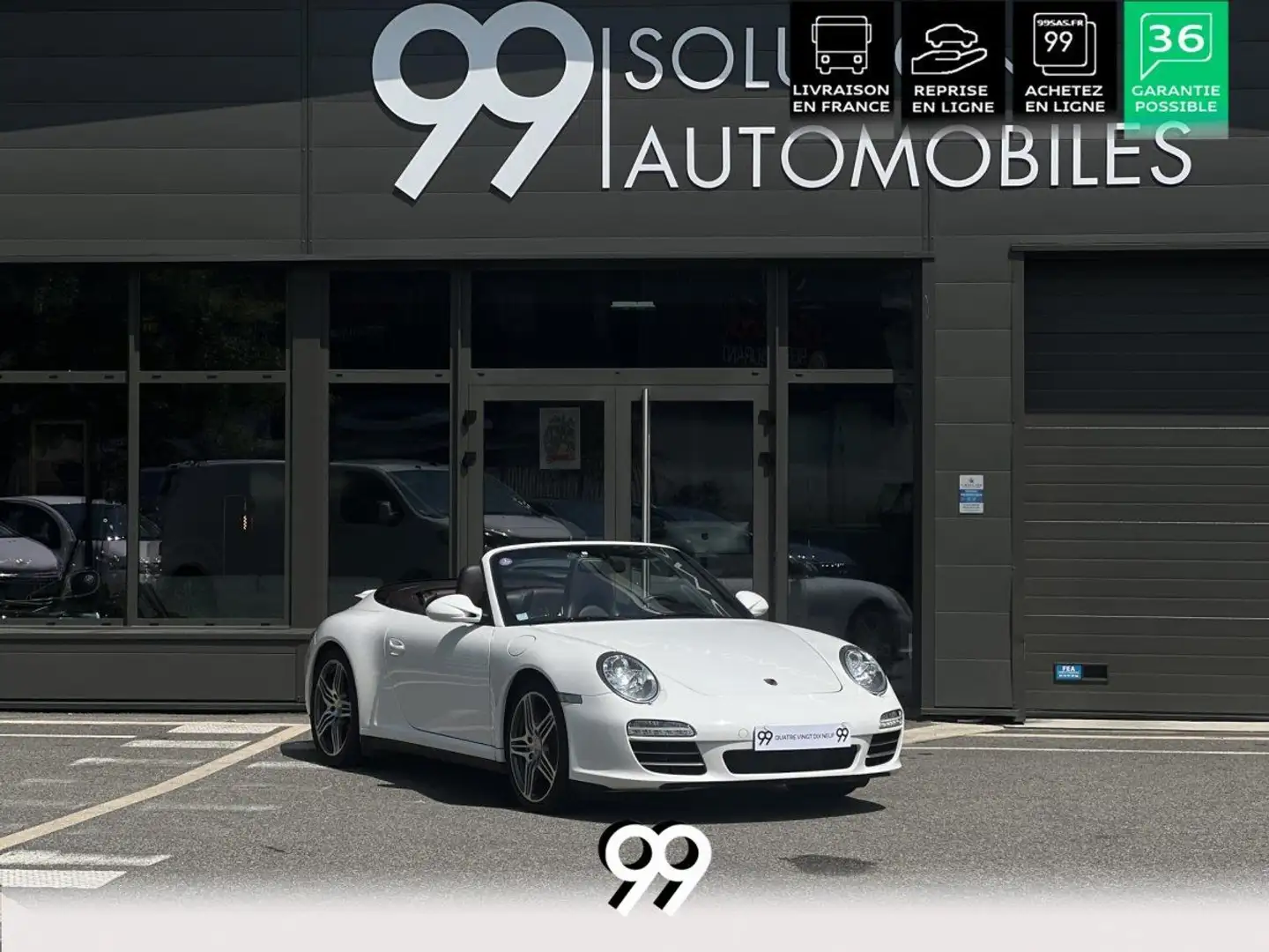 Porsche 911 Cabriolet 3.8i TYPE 997 II 2009 Carrera 4S LIVRAIS Blanco - 2