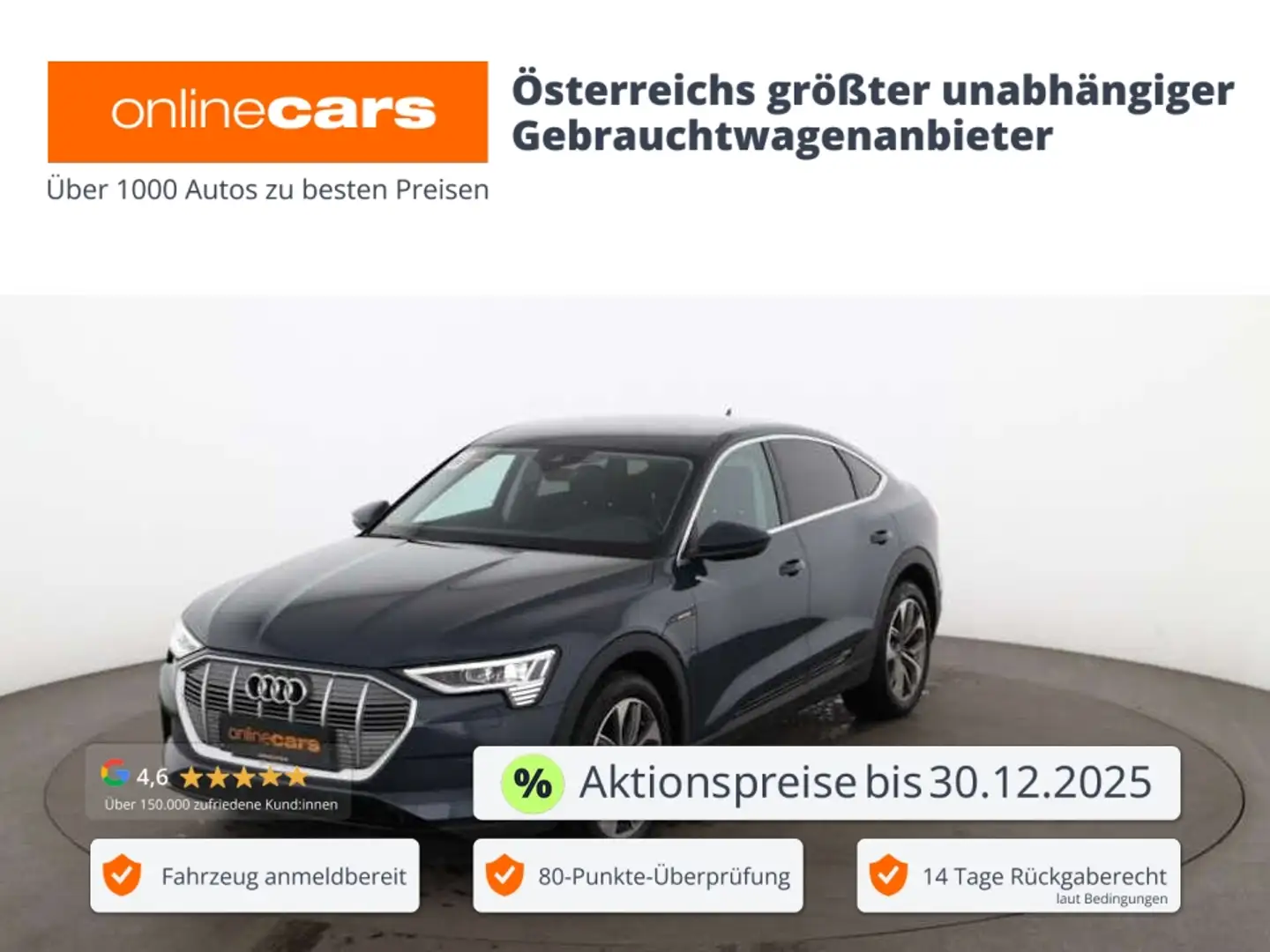 Audi e-tron SB 55 quattro 95kWh Aut MATRIX LEDER RADAR Blau - 1