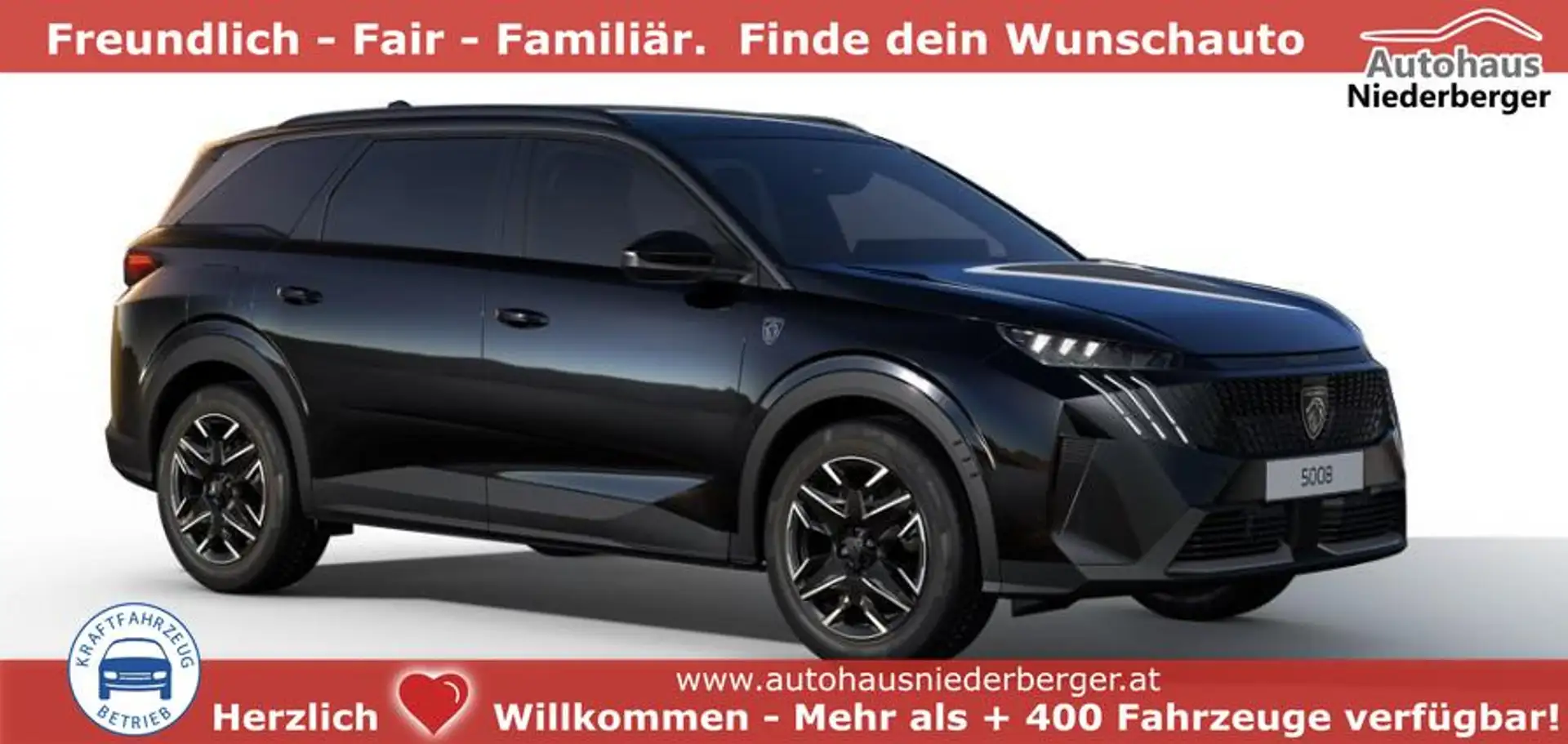 Peugeot 5008 GT Hybrid+Pano+Kamera+7-Sitzer+Sitzheizung 107 ... Schwarz - 1