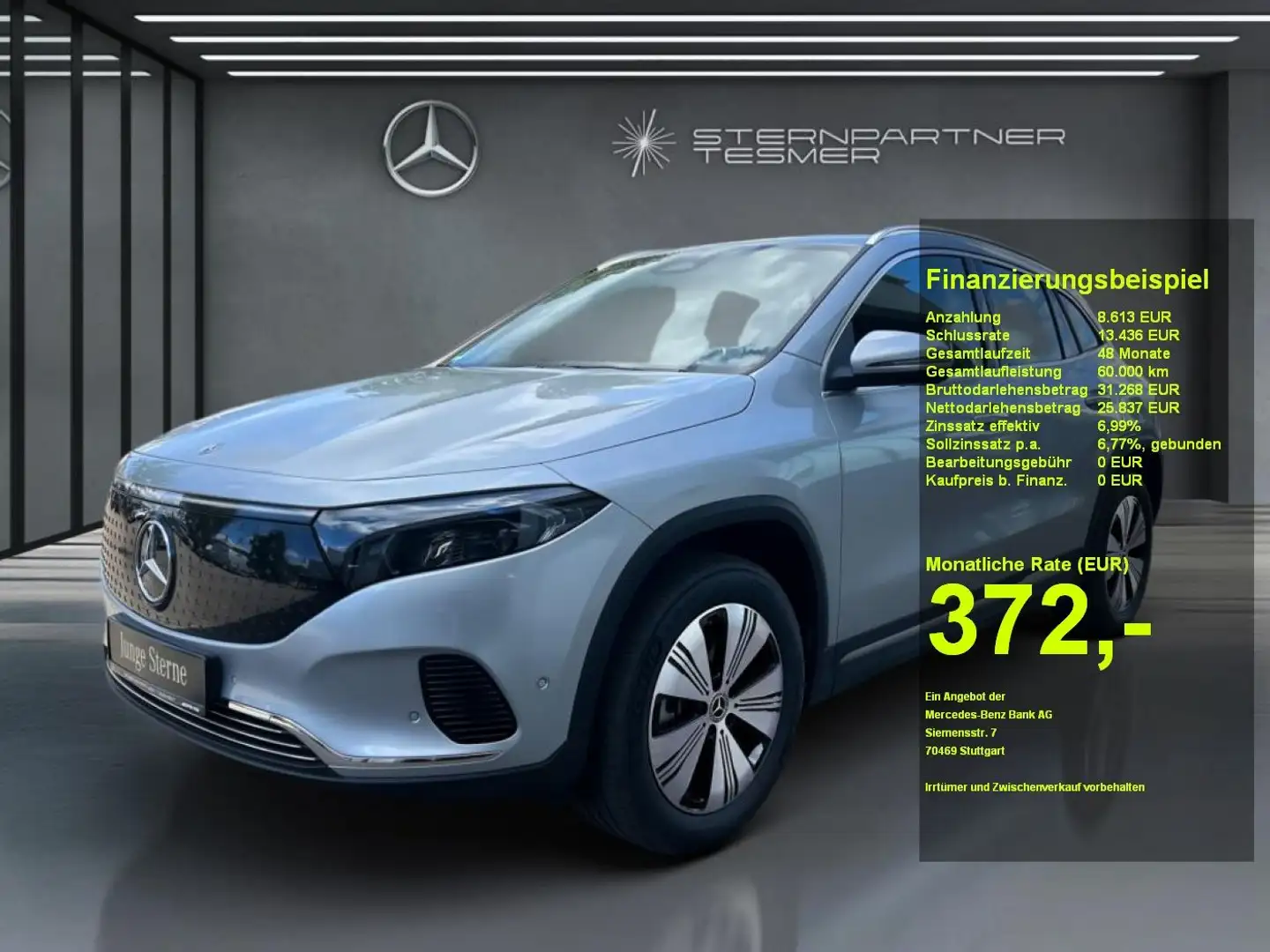 Mercedes-Benz EQA 300 4M +Progressive+KAMERA+Ambiente+SHZ+LED Gümüş rengi - 1
