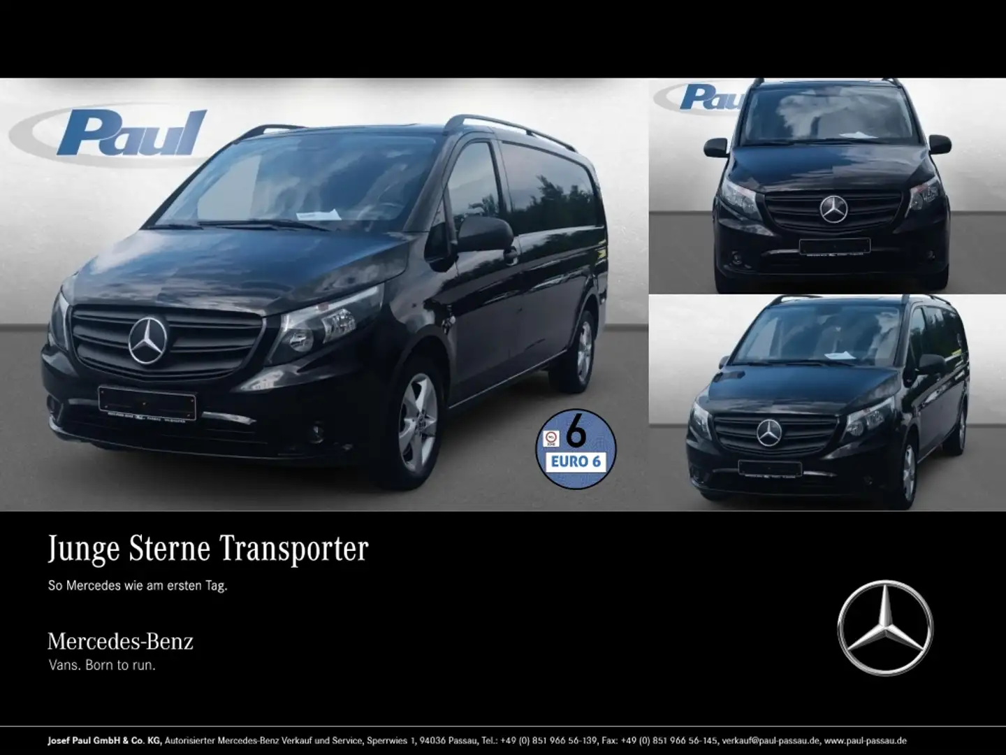 Mercedes-Benz Vito 119 CDI KA XL Navi+Kamera+Klima+AHK2,5+PTS Negro - 1