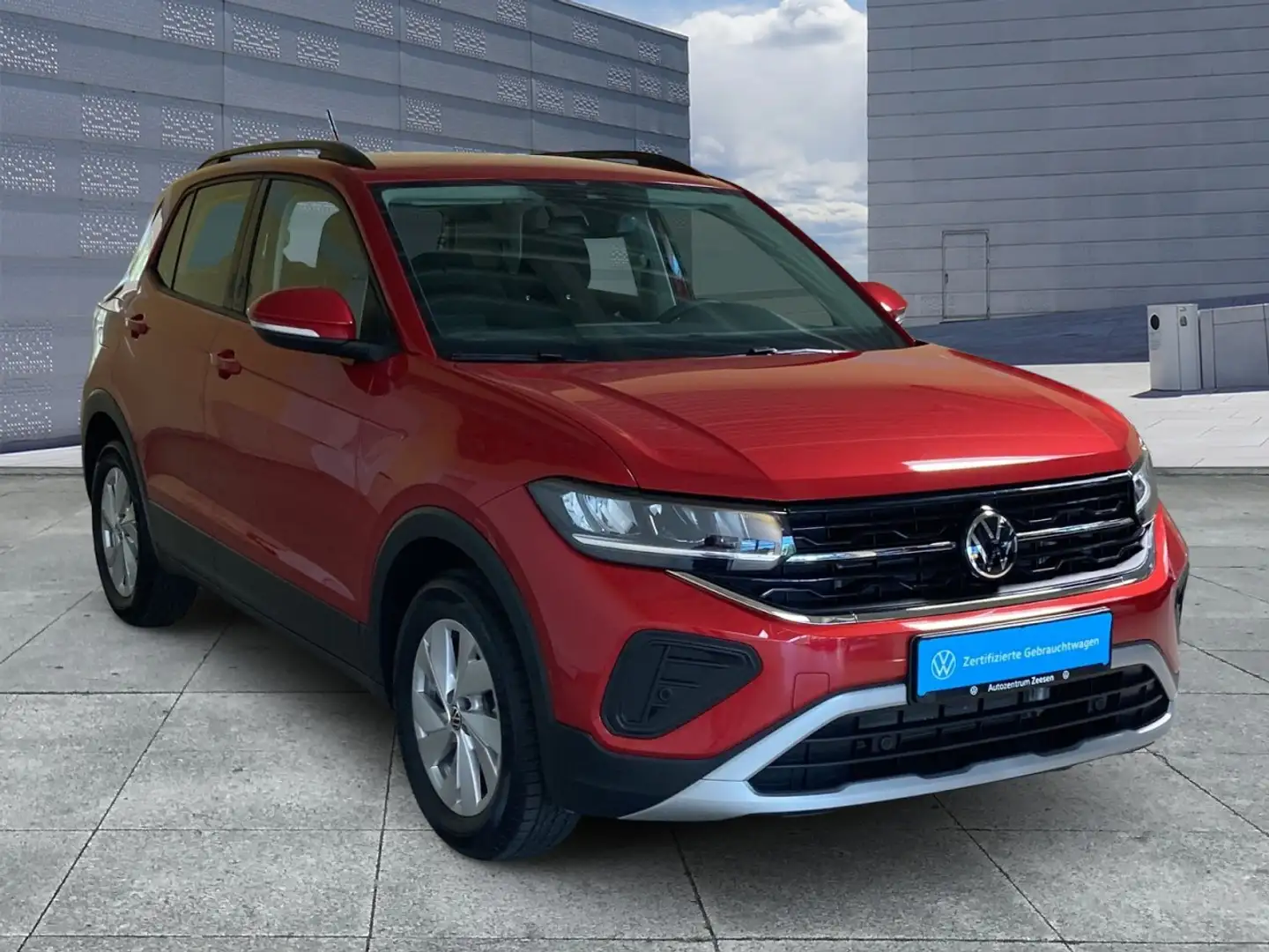 Volkswagen T-Cross 1.0 TSI Life DSG+SHZ+USB+DAB+MAL+EPH+BAA Klima Rot - 2