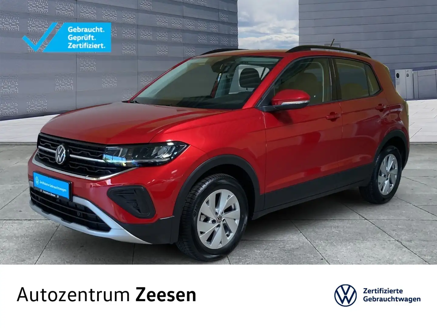 Volkswagen T-Cross 1.0 TSI Life DSG+SHZ+USB+DAB+MAL+EPH+BAA Klima Rot - 1
