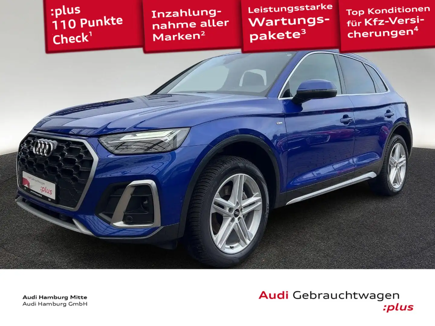 Audi Q5 45 TFSI S line quattro S tronic Navi B&O AHK Blau - 1