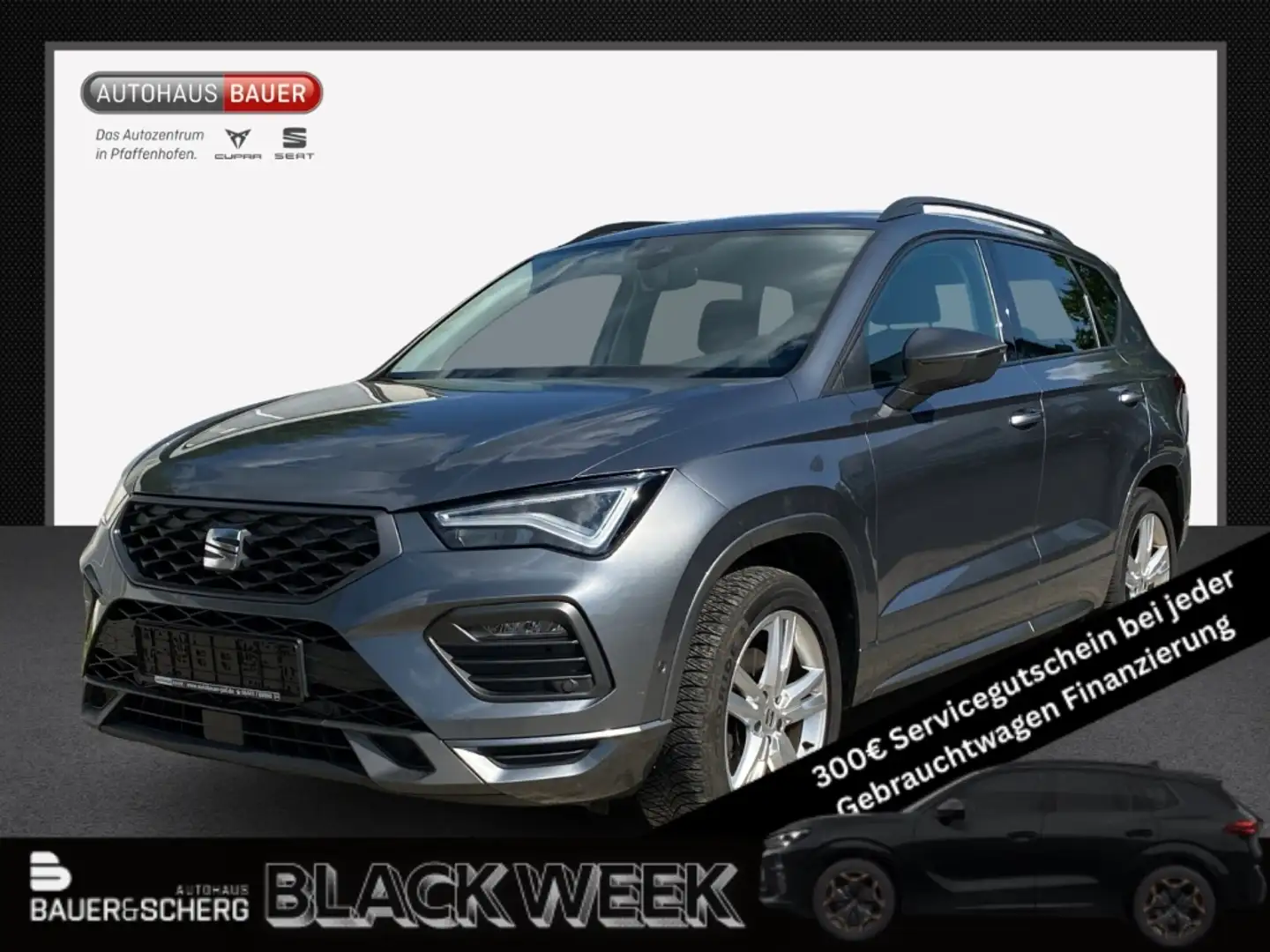 SEAT Ateca FR 4Drive 2.0TDI DSG AHK FULLINK DAB+NAVI ACC PARK Grau - 1