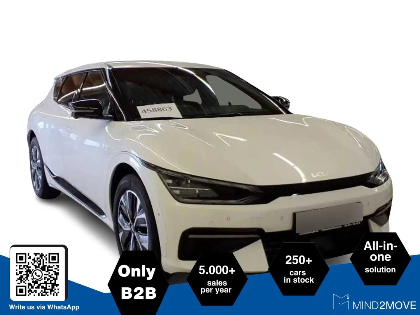 Kia EV6 Elektro 77,4 kWh GT Line 4WD Weiß - 1