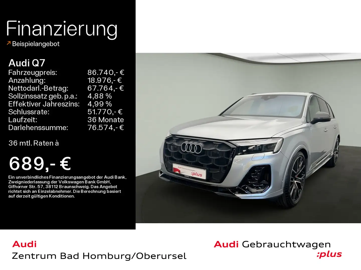 Audi Q7 60 TFSI e quattro S line*Navi*Matrix*B&O*HUD* Argent - 1