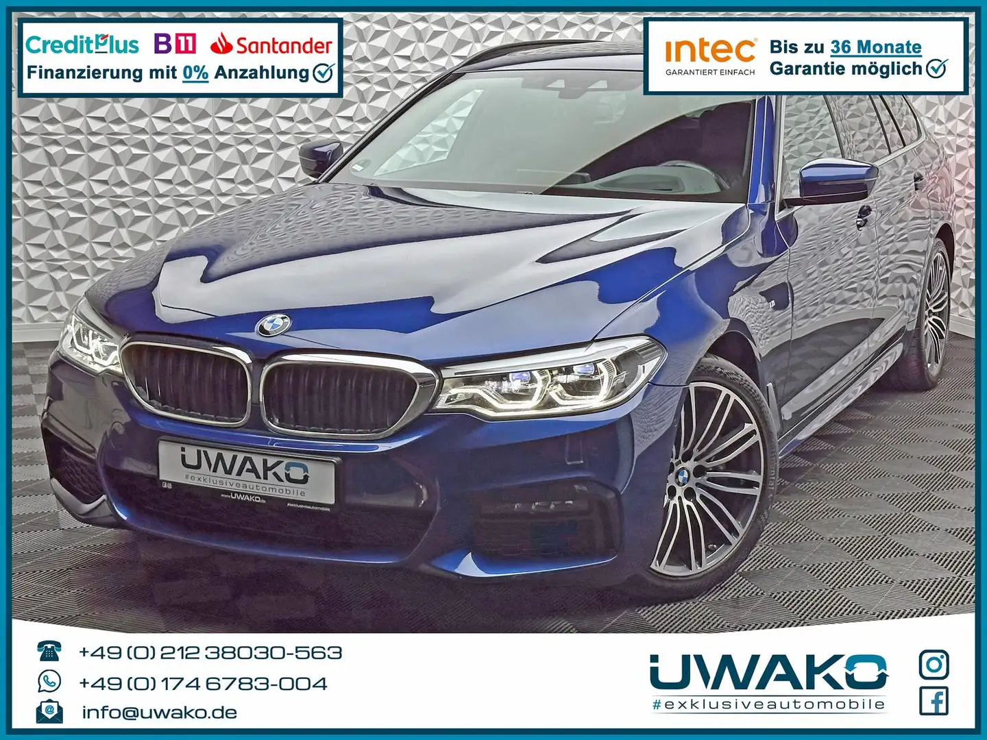 BMW 530 D M-PAKET/KEY/AKTIVLENK/PANO/LIVE/MASSAGE/AHK Grijs - 1