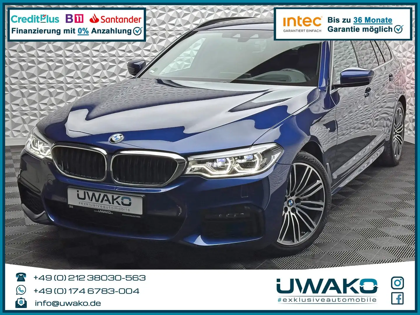 BMW 530 D M-PAKET/KEY/AKTIVLENK/PANO/LIVE/MASSAGE/AHK Grau - 1