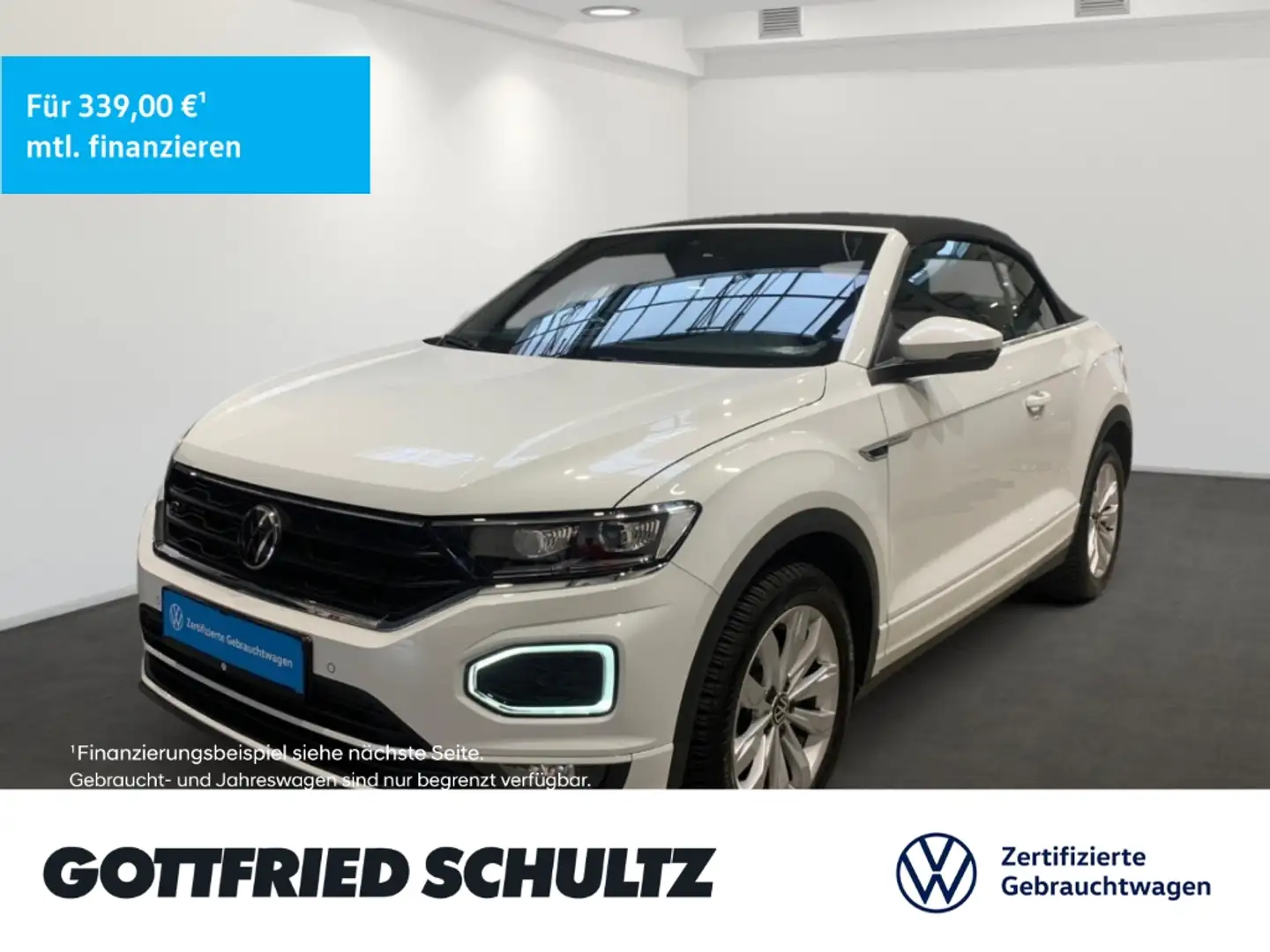 Volkswagen T-Roc Cabriolet R-LINE TSI NAVI EINPARKHILFE SITZHEIZUNG Weiß - 1