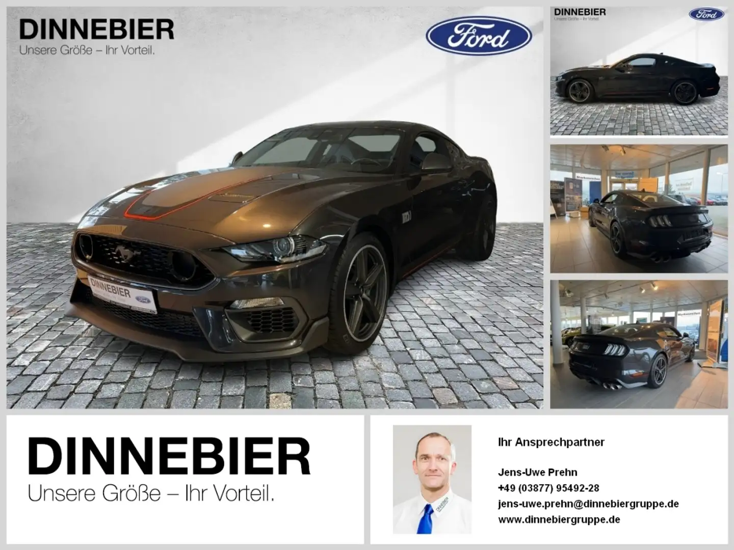 Ford Mustang MACH1 5.0 LED+Kamera+Navi+Recaro SpurH Grau - 1