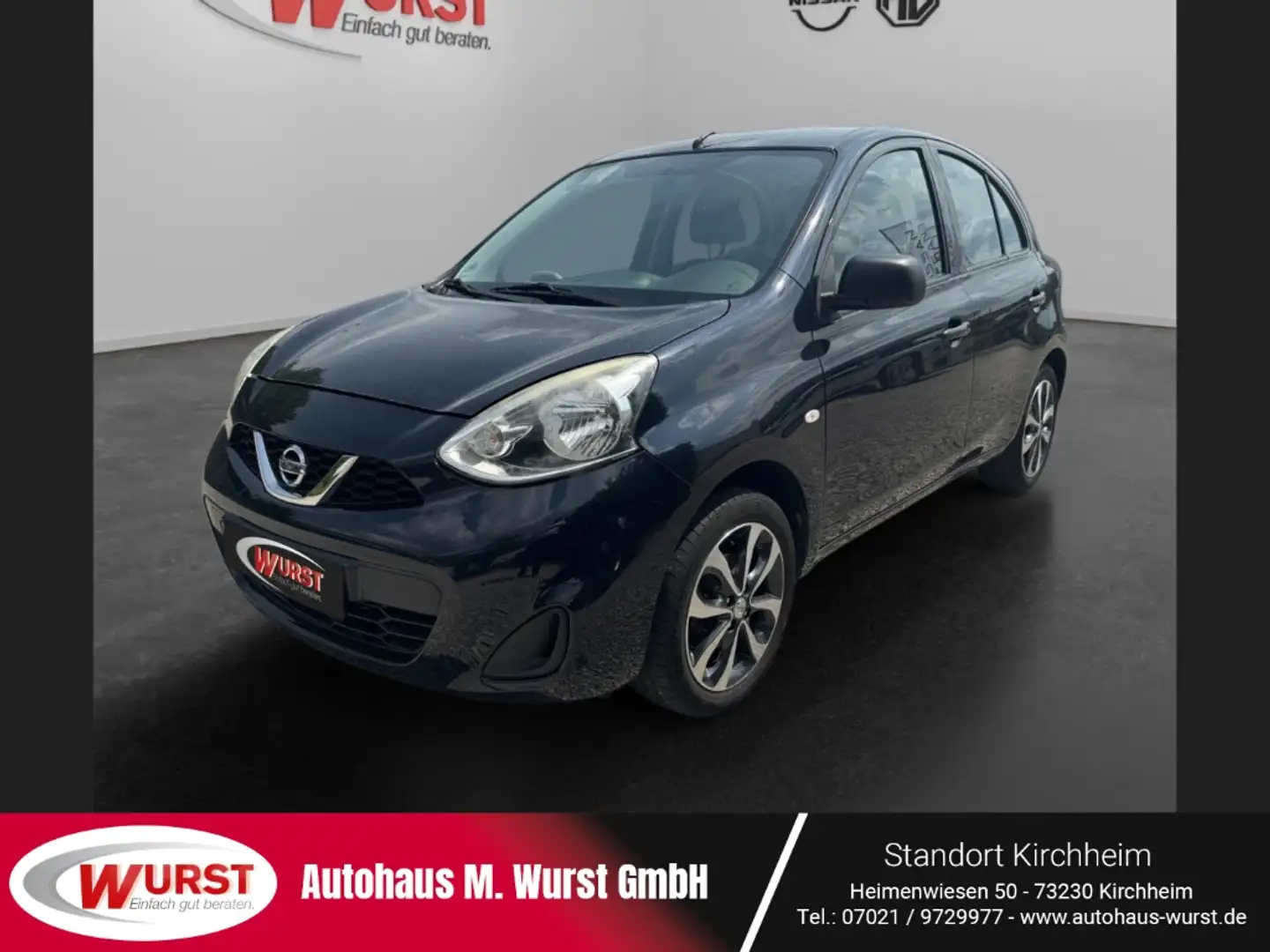 Nissan Micra 1.2 Visia First Klimaanl. CD-Radio Bluetooth LM-Fe Schwarz - 1