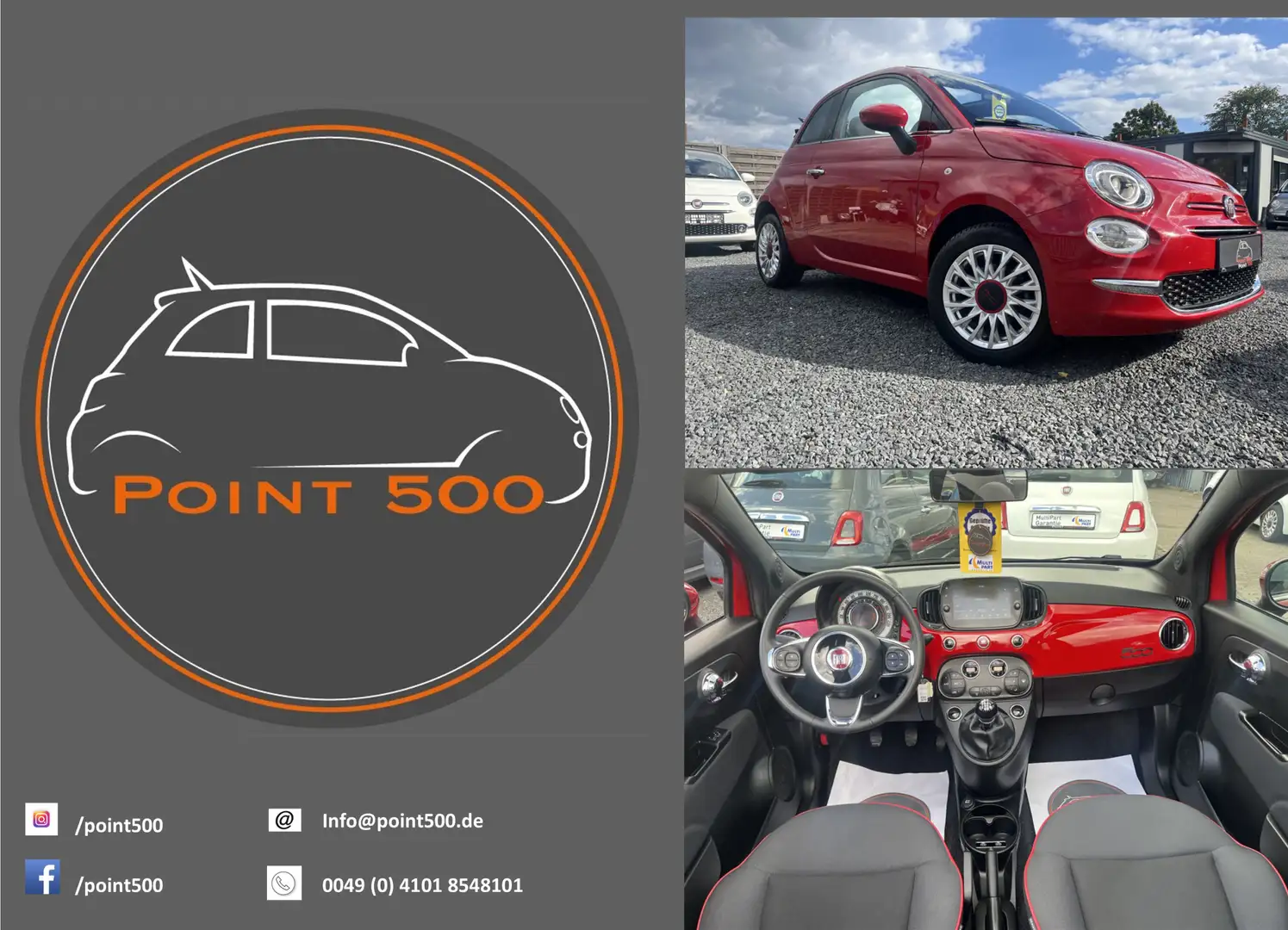 Fiat 500C RED-EDITION 1.HD RIESENAUSWAHL AN FIAT500 Rot - 1