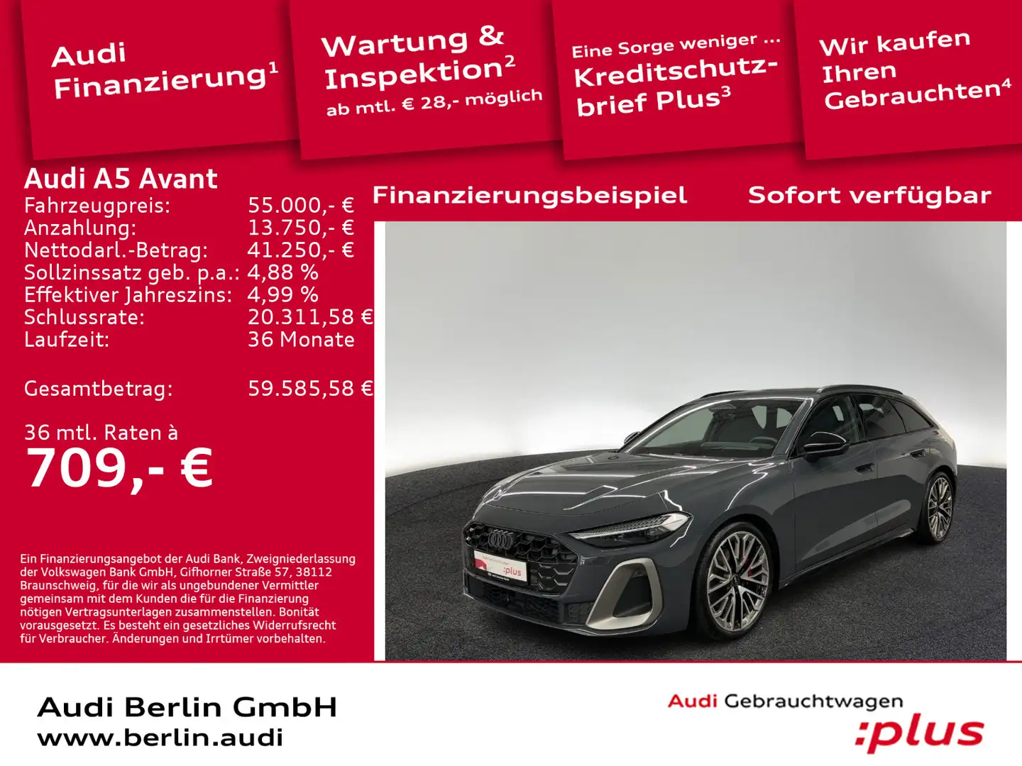 Audi A5 TDI qu.S tr. MATRIX HUD NAVI VIRTUAL Szürke - 1