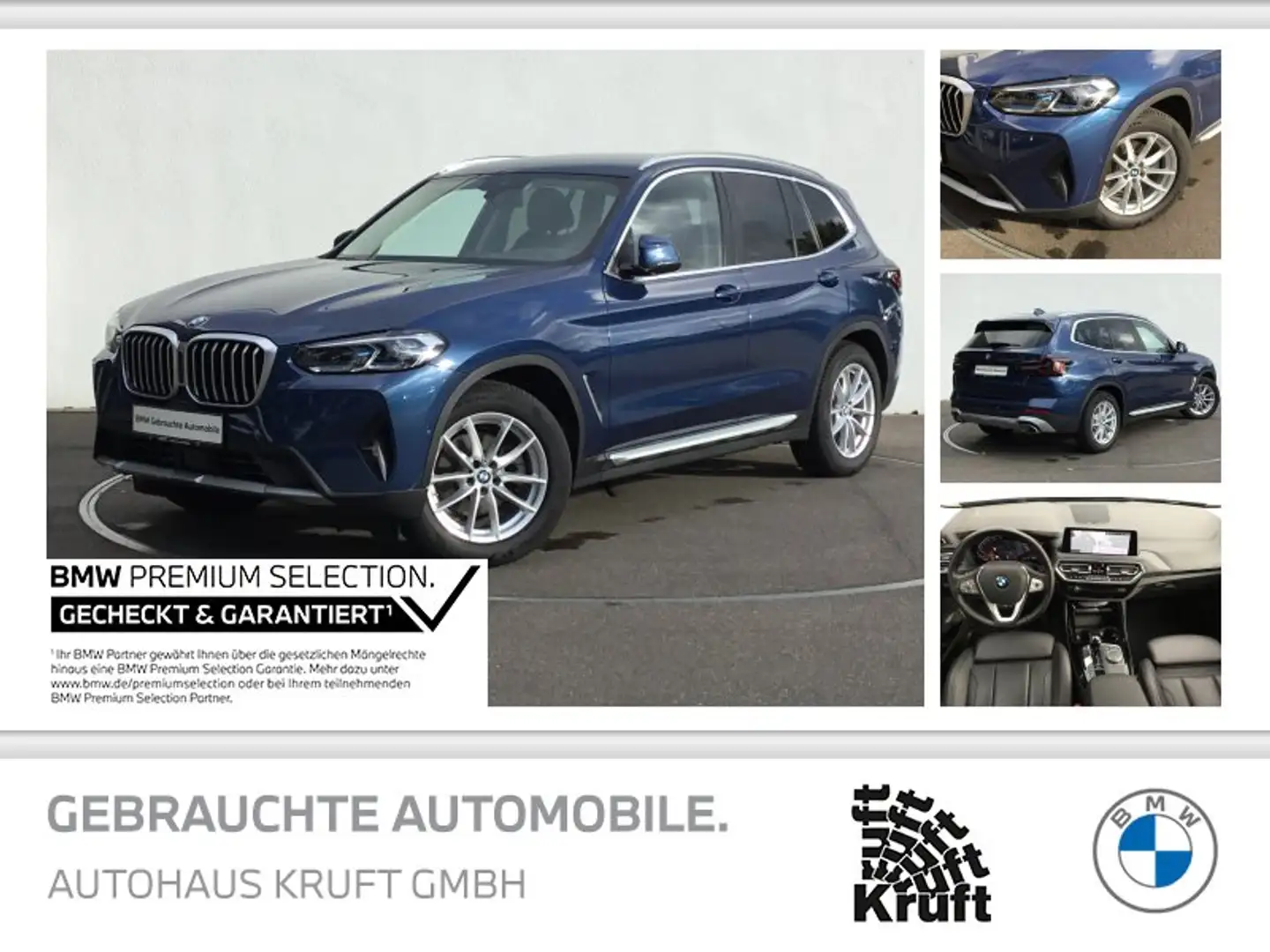 BMW X3 xDrive20i STANDHZ+AHK+LASERL+KAMERA+ACC+HIFI Bleu - 1