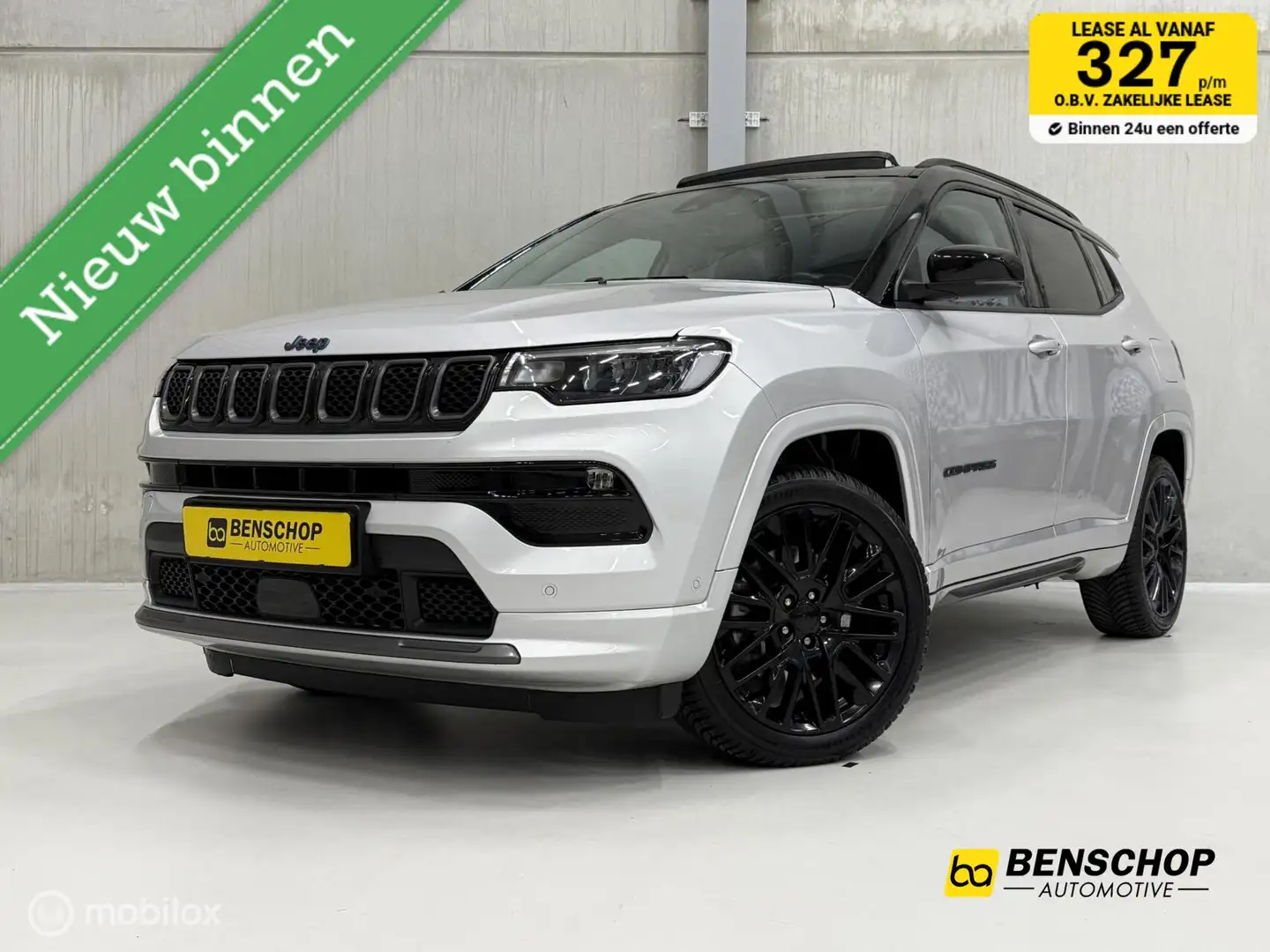 Jeep Compass 4xe 240 Plug-in Hybrid S Panodak Leer Navi Carplay Argent - 1