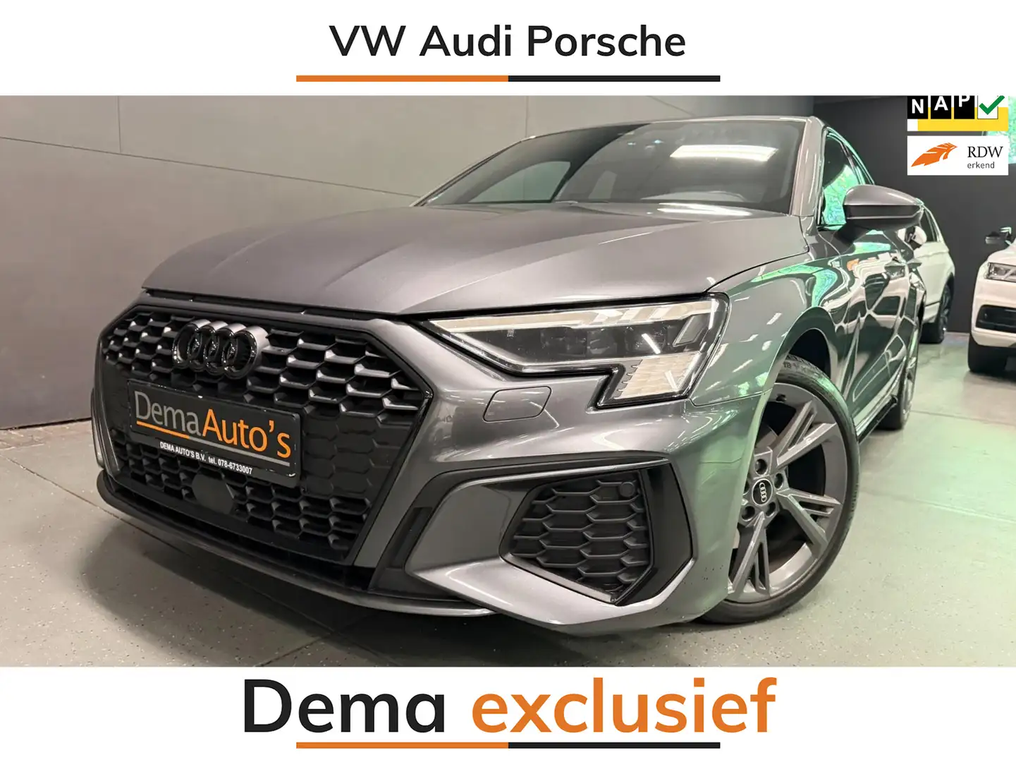 Audi A3 Limousine 35 TFSI 2X S-LINE BLACK-LINE V-COCKPIT/N Grijs - 1