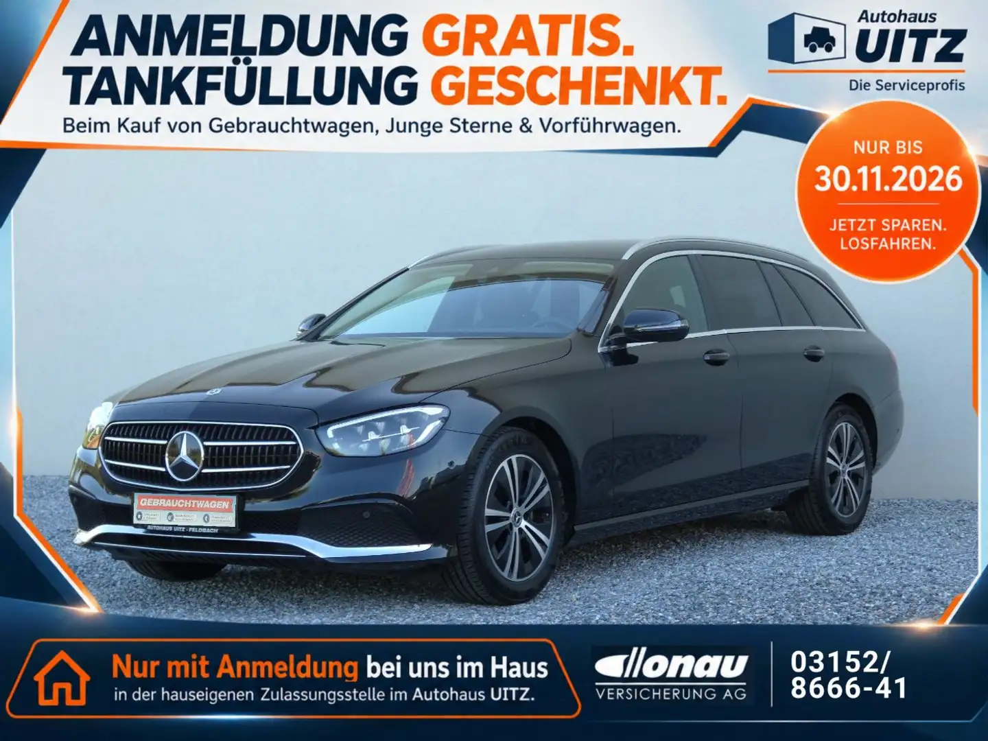 Mercedes-Benz E 220 d 4M T-Modell Avantgarde +RFK+Burm+LED+SHZ+ Schwarz - 1