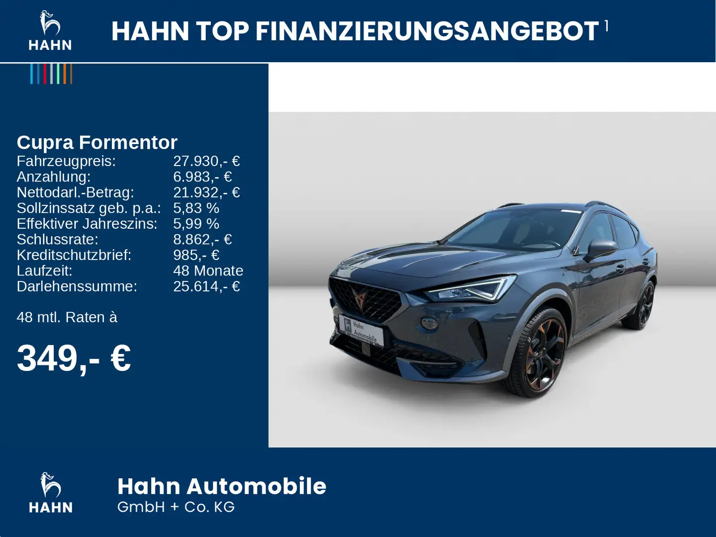 CUPRA Formentor VZ 1.4 e-HYBRID DSG LED Navi CAM App Grau - 2