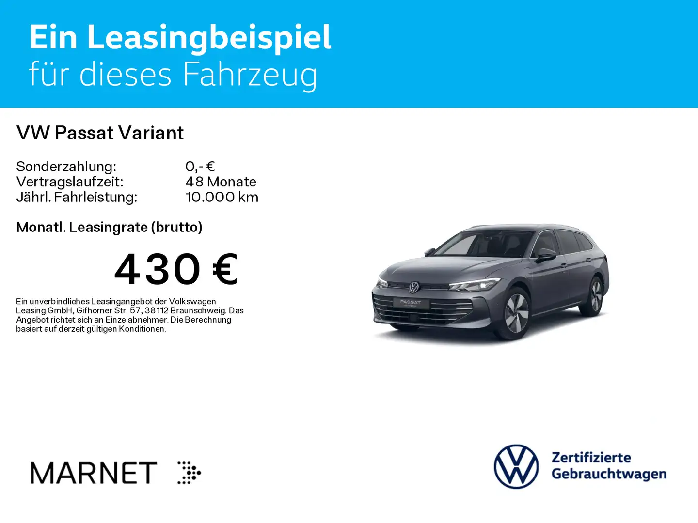 Volkswagen Passat Variant 1.5 TSI eHybrid DSG  Business*Nav Grau - 2
