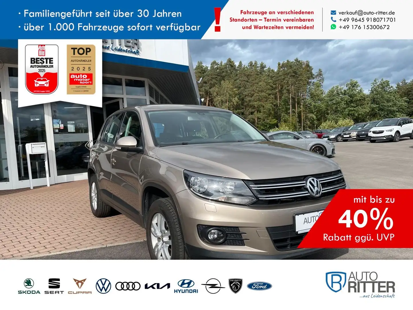 Volkswagen Tiguan 1.4 TSI SHZ+AHK+Klimaanlage Gelb - 1