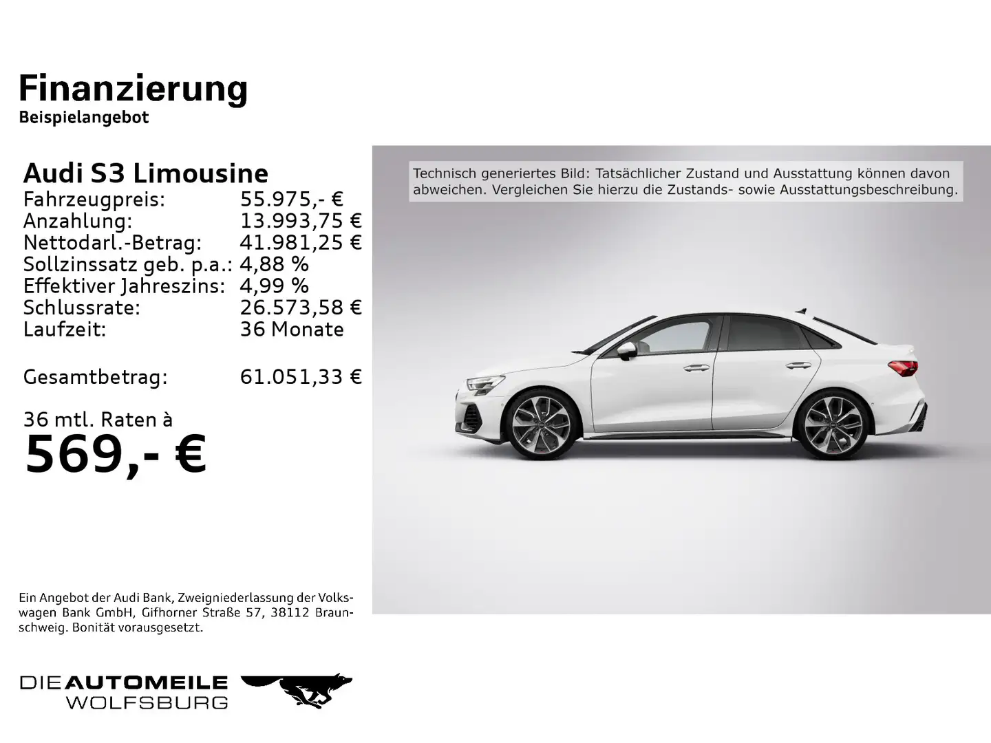 Audi S3 (8YM)(04.2024->) 2.0 TFSI quattro Weiß - 2