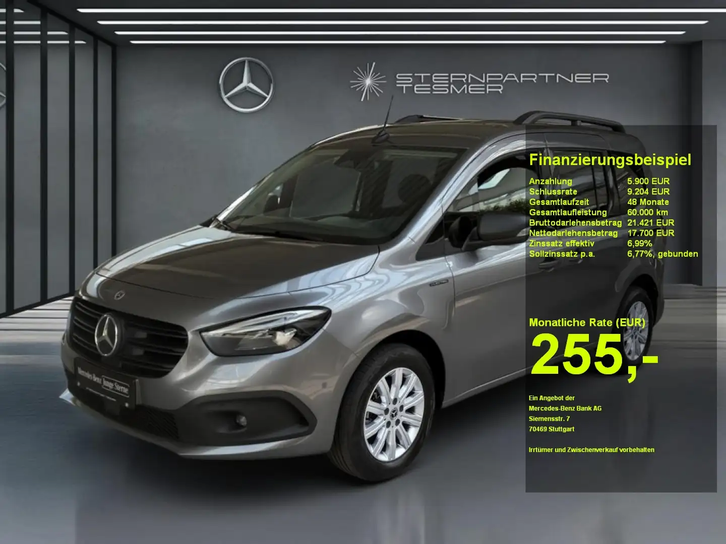 Mercedes-Benz Citan e EQT Tourer  MBUX-LED-PTS-SHZ-Klimaaut-LED Grigio - 1