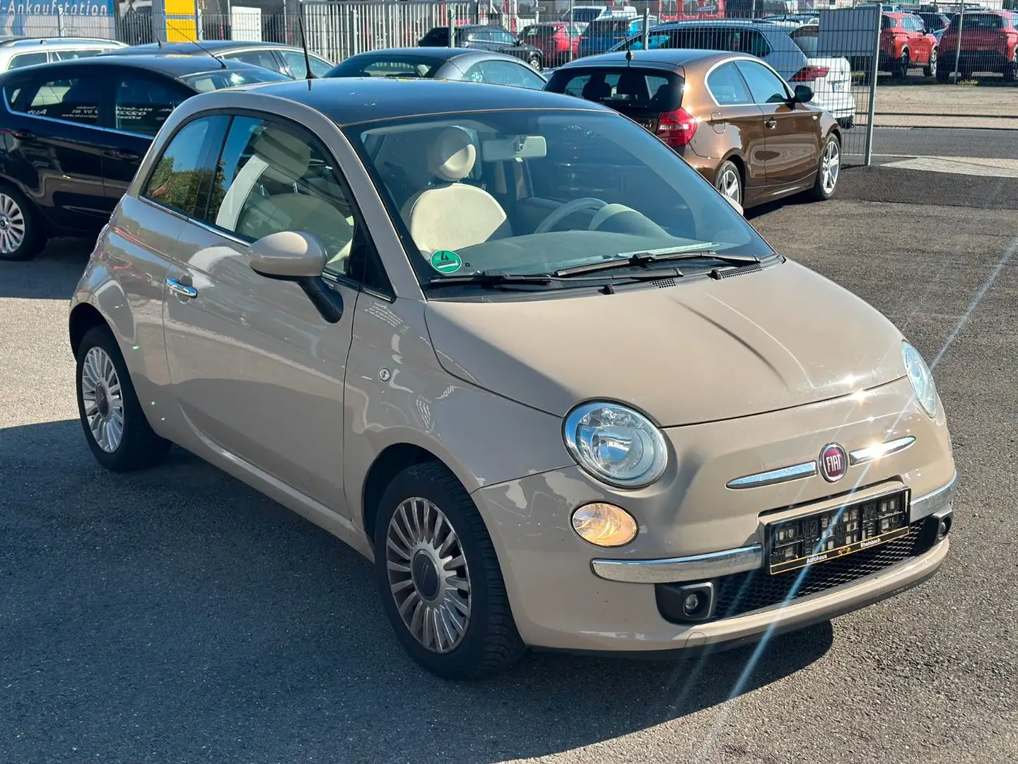 Fiat 500 SERVICE NEU/KLIMA/PANO/SERVO/ZV Beige - 1